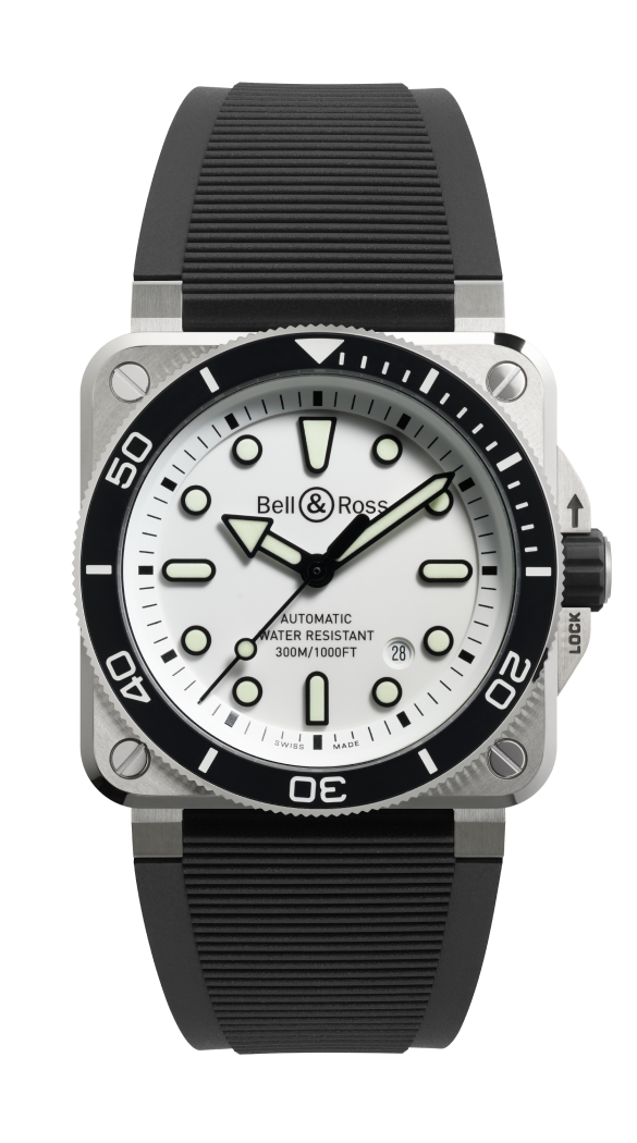 BR 03 DIVER WHITE STEEL