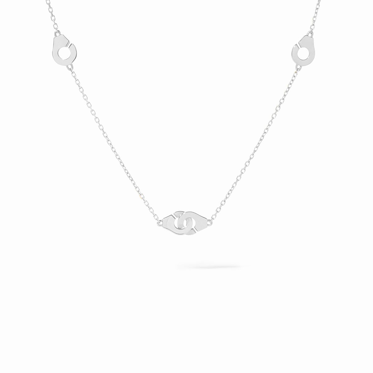 Collier Menottes dinh van R5 or blanc