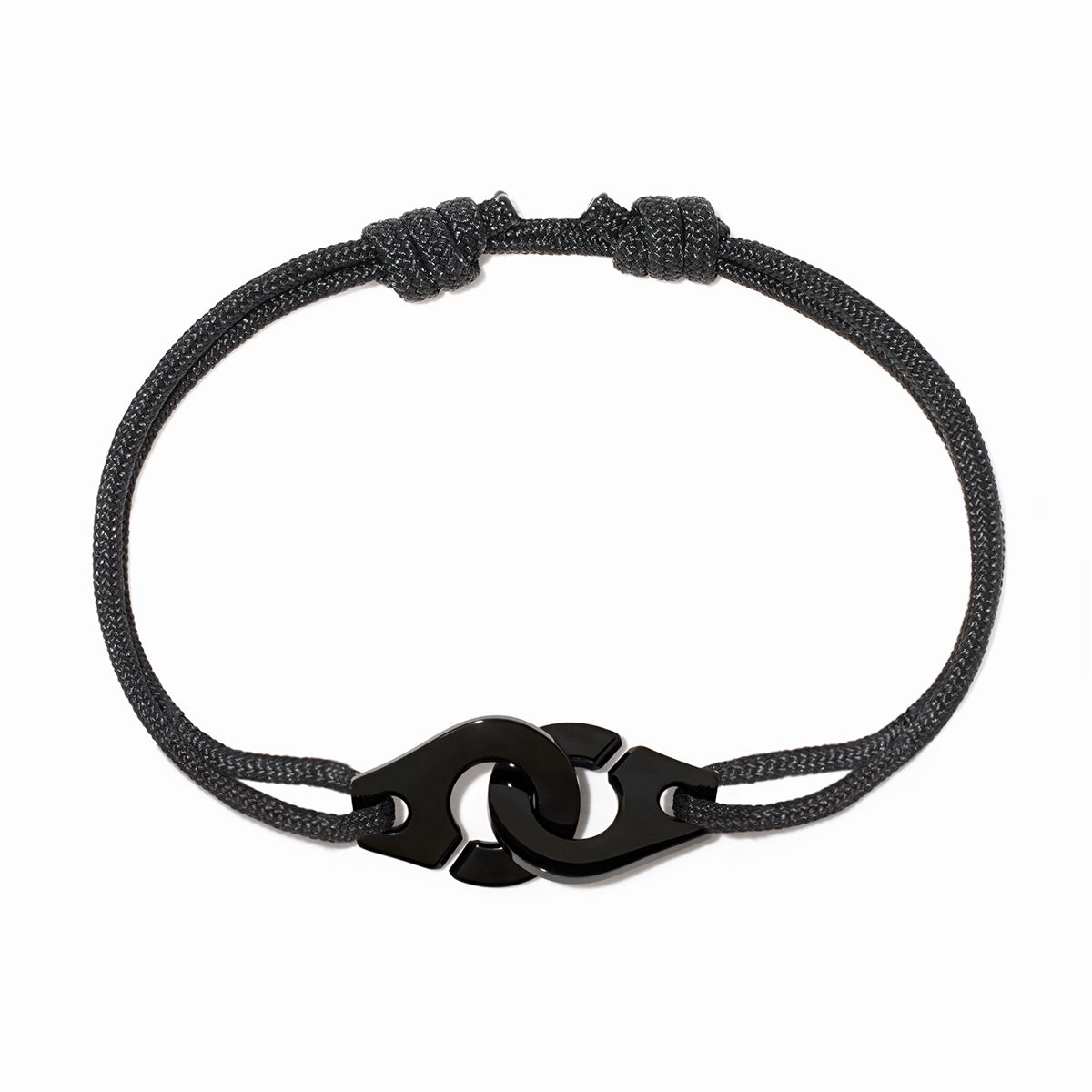 Bracelet sur cordon Menottes dinh van R12 titane noir Menottes dinh van Référence :  341138 -1