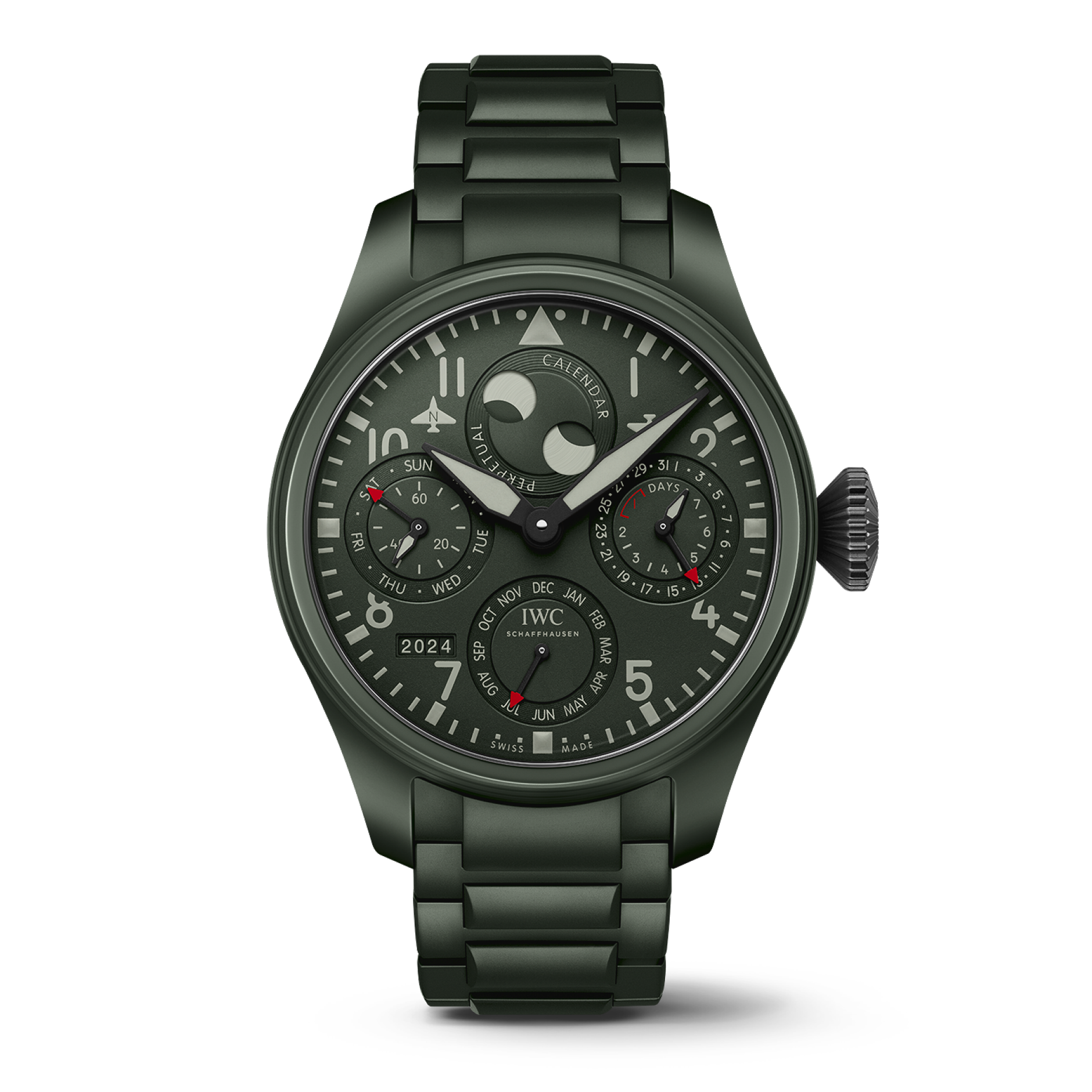 GRANDE MONTRE D’AVIATEUR CALENDRIER PERPÉTUEL TOP GUN WOODLAND