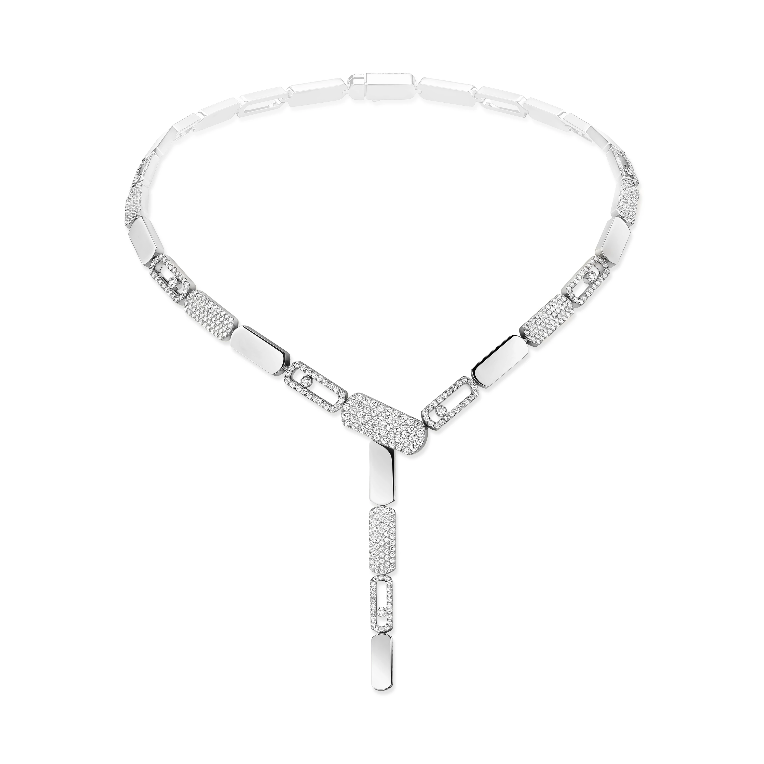 Collier Imperial Move Cravate Or Blanc - Petit modèle 