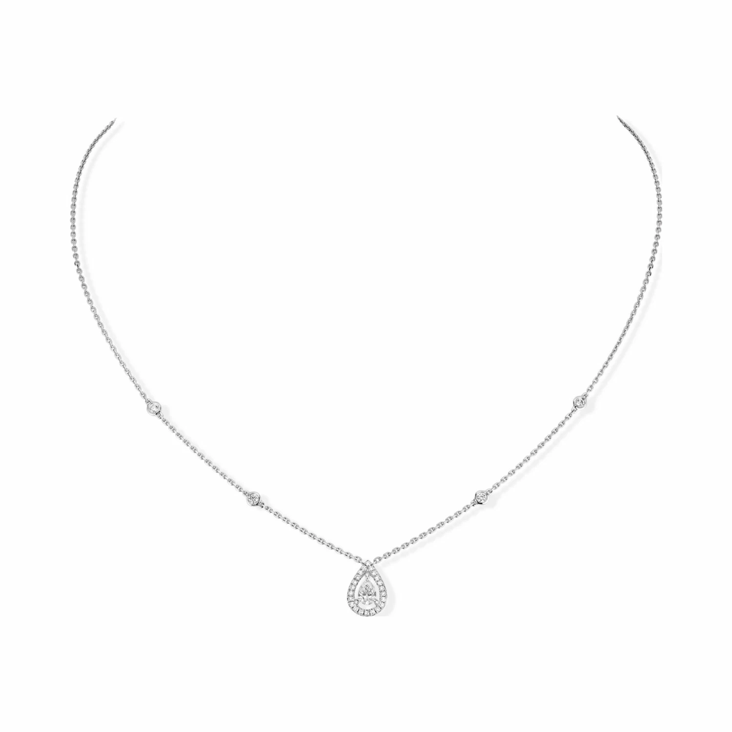 Collier Diamant Or Blanc