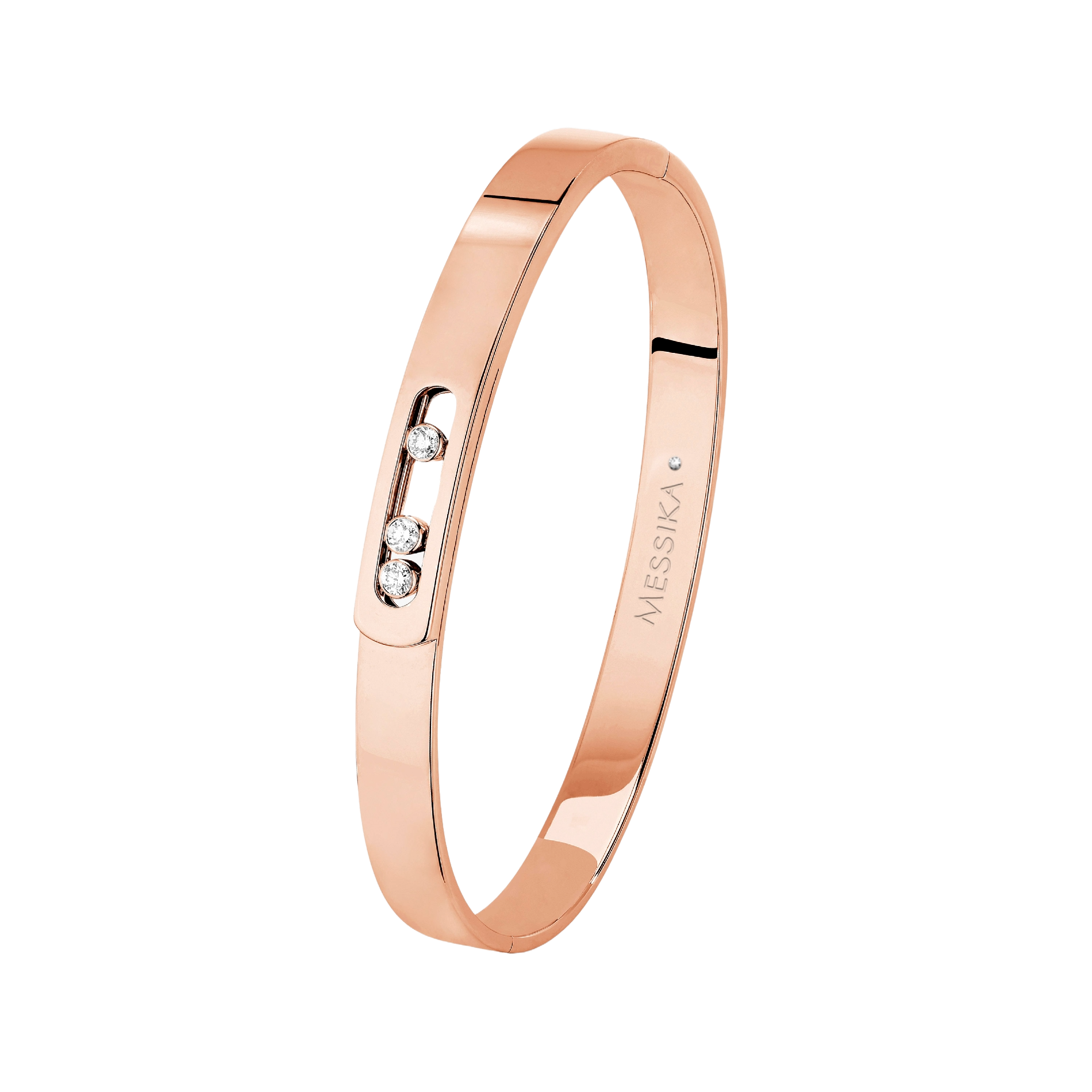 Bracelet Bangle Move Noa MM Grandes Tailles Diamant Or Rose