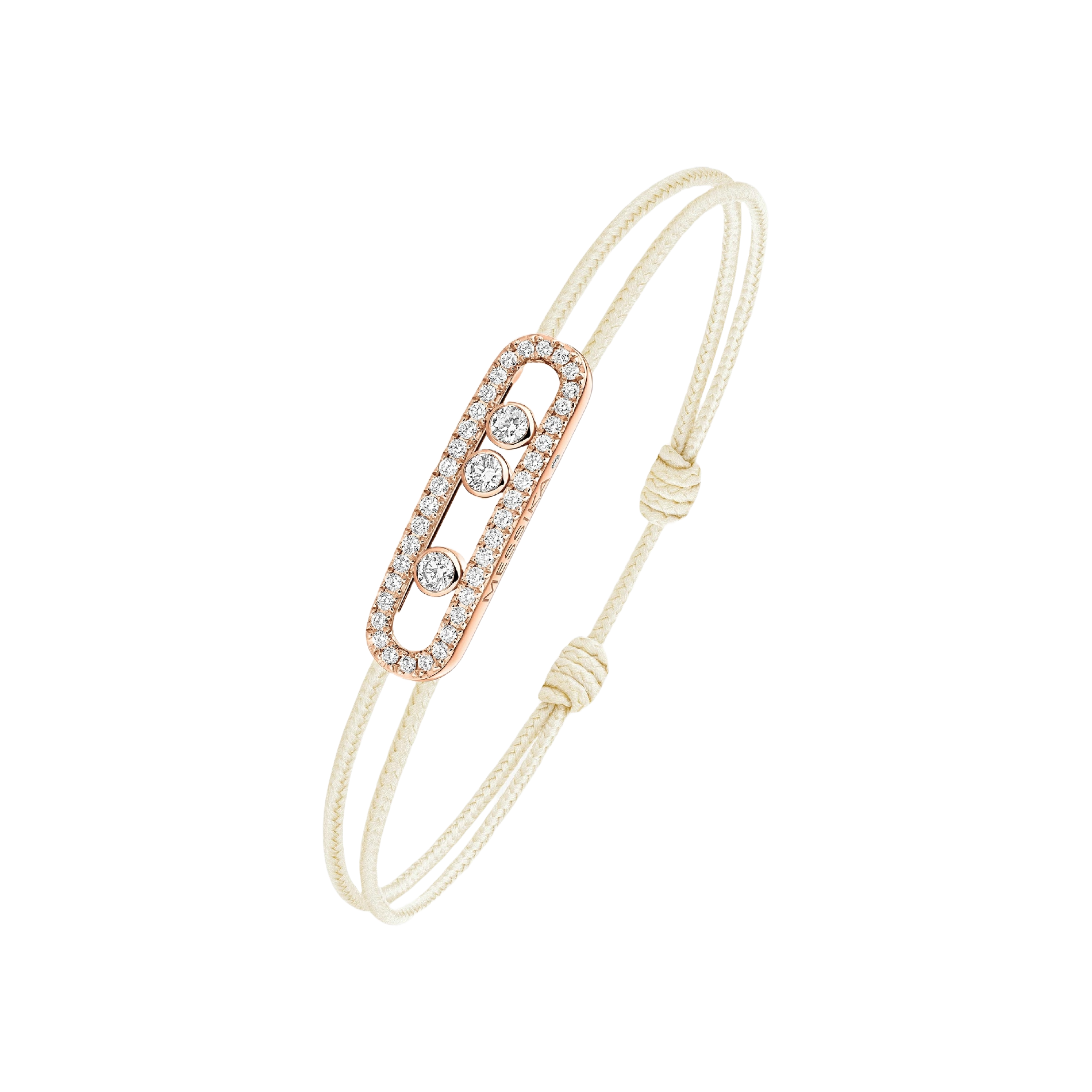 Bracelet Cordon Messika CARE(S) Crème Pavé Diamant Or Rose Messika CARE(S) Référence :  14101-PG -1