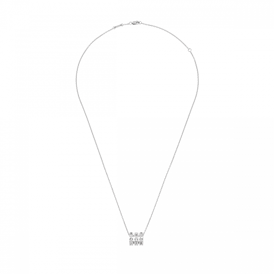 Collier Pulse or blanc et diamants Menottes dinh van Référence :  628512 -2