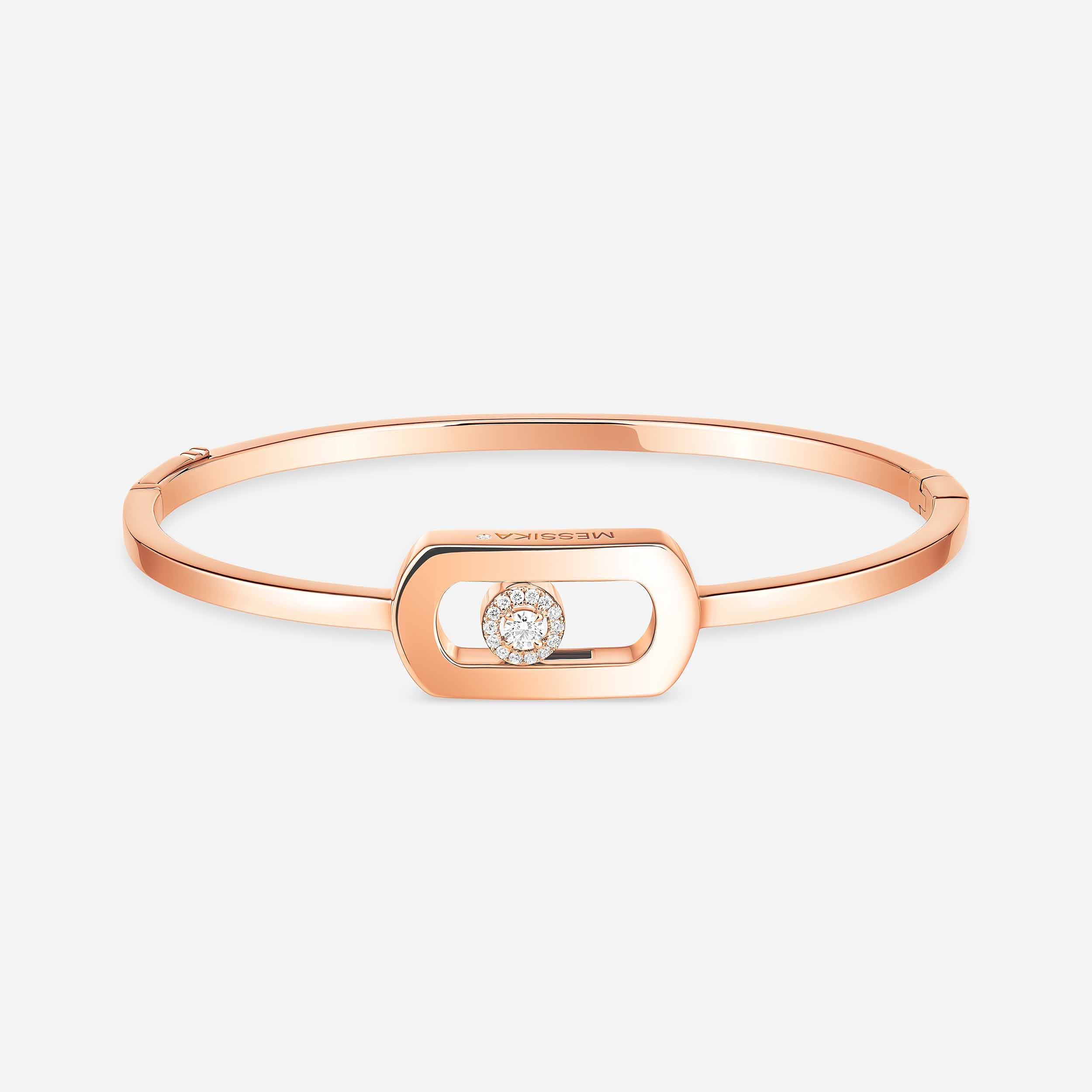 Bracelet Jonc So Move Diamant Or Rose So Move Référence :  13757-PG -3