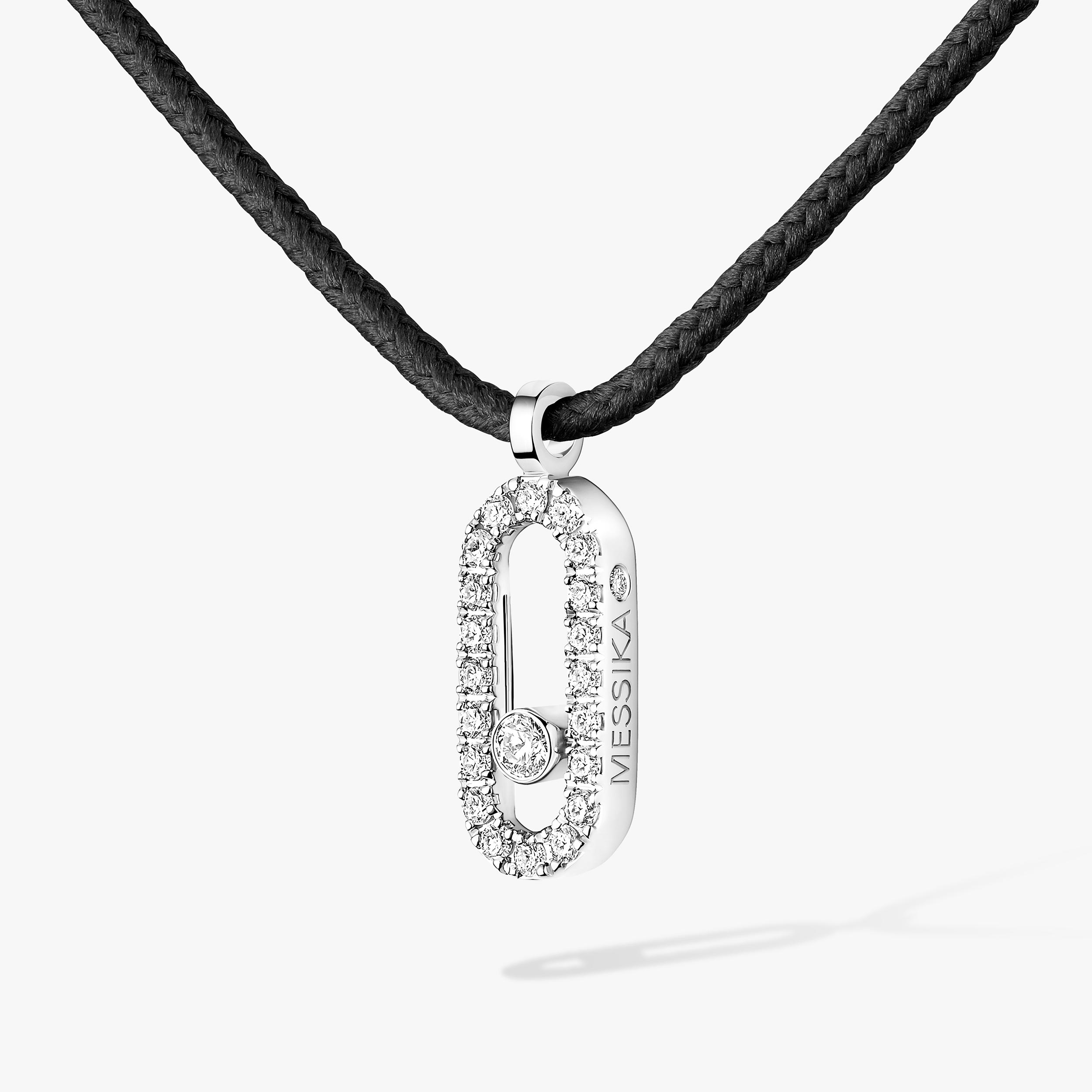 Collier Cordon Messika CARE(S) Noir Pavé Diamant Or Blanc Messika CARE(S) Référence :  14142-WG -2