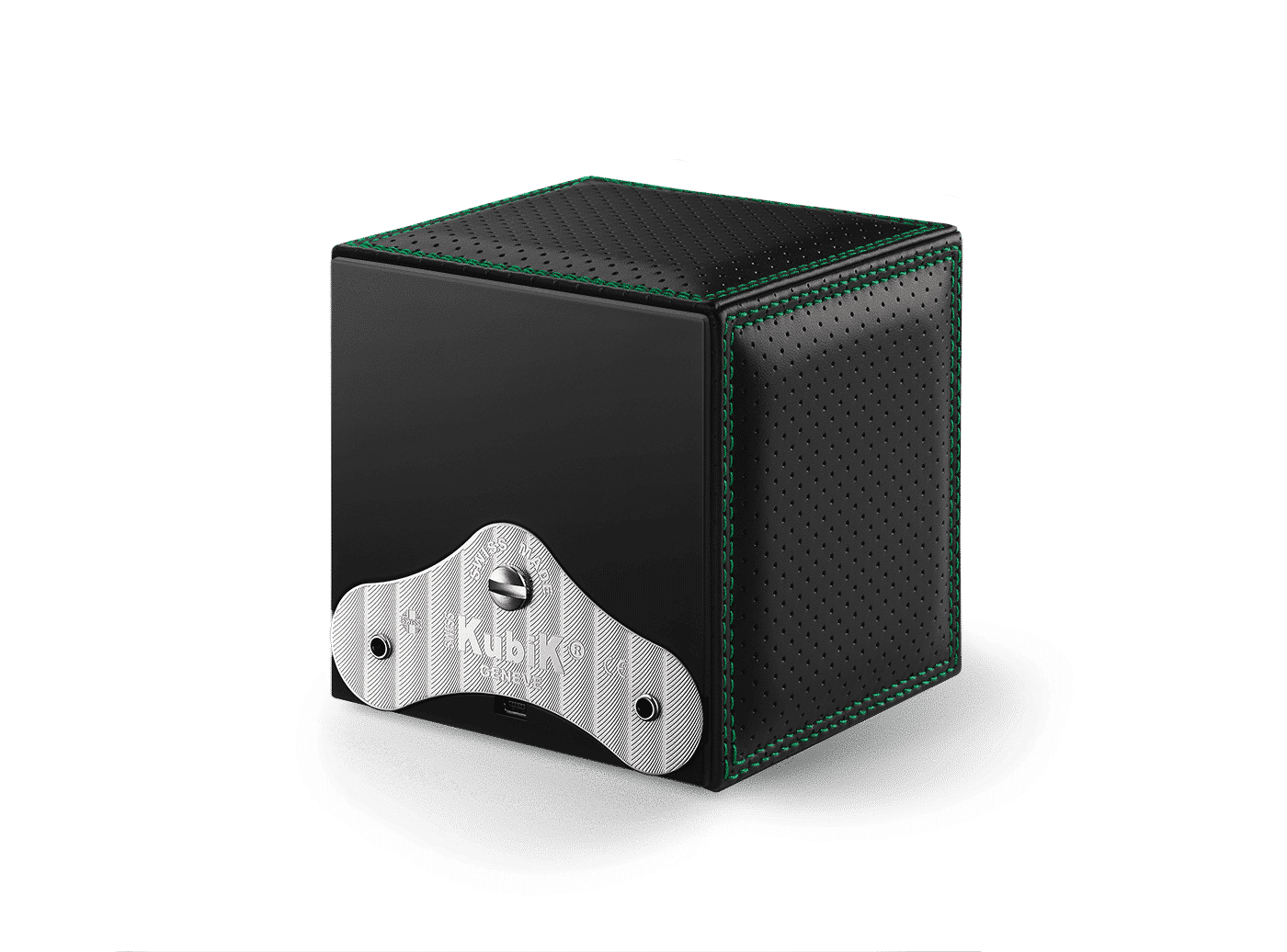 Masterbox Cuir Noir Doubles Surpiqûres Vertes Masterbox Product Code:  SK01.CV.RC.VERT -3