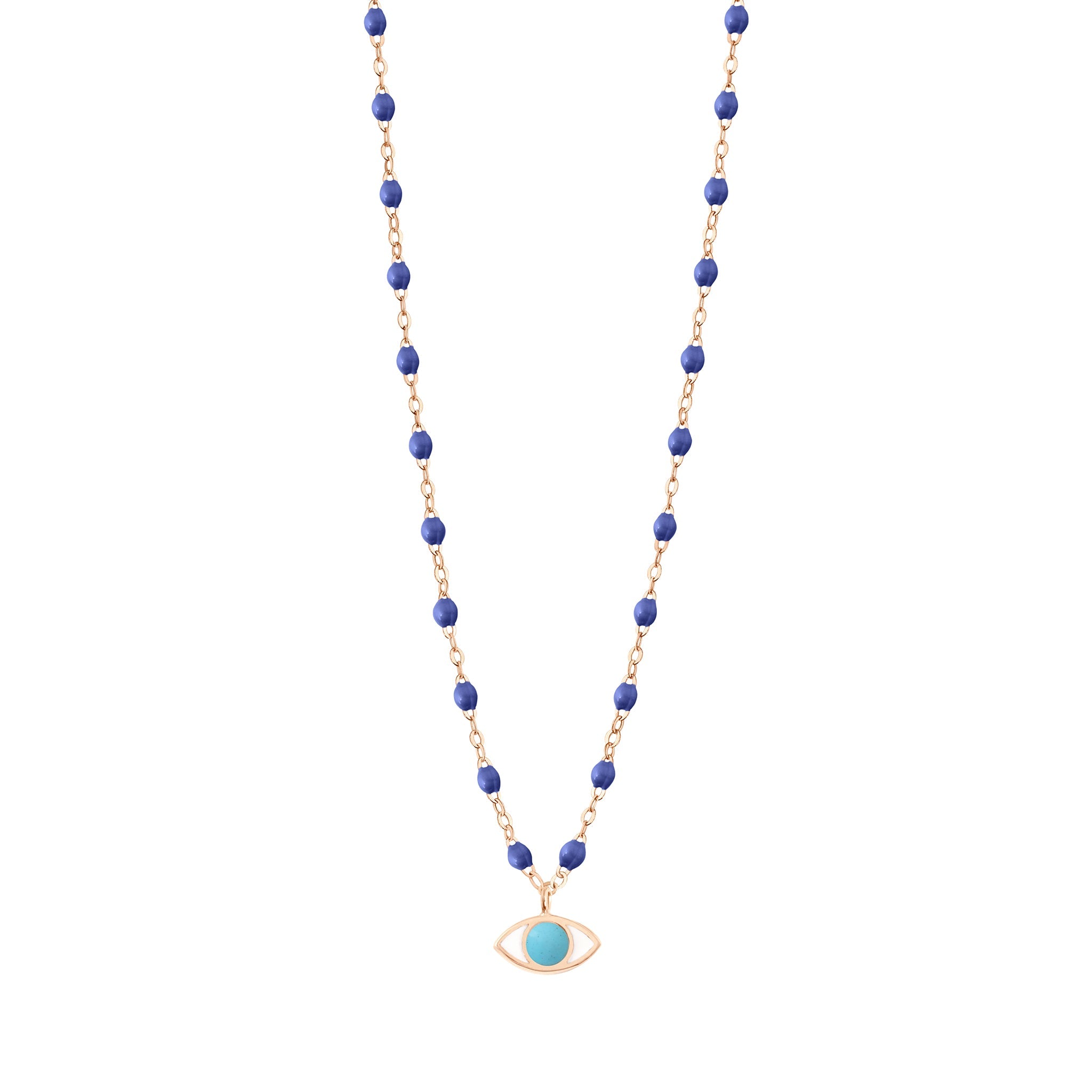 Collier Eye Classic bleuet, or rose, 42 cm voyage Référence :  b1ey002r4542xx -1