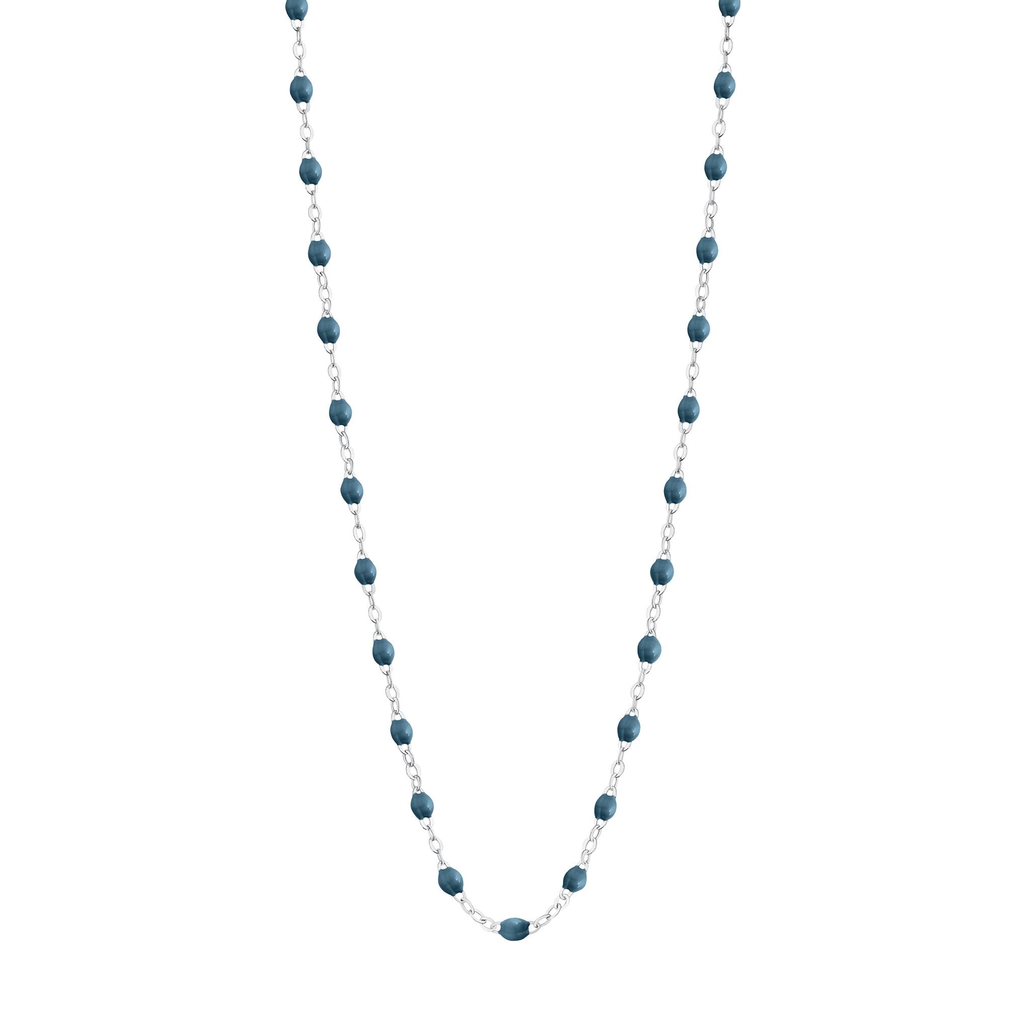 Collier céleste Classique Gigi, or blanc, 42 cm