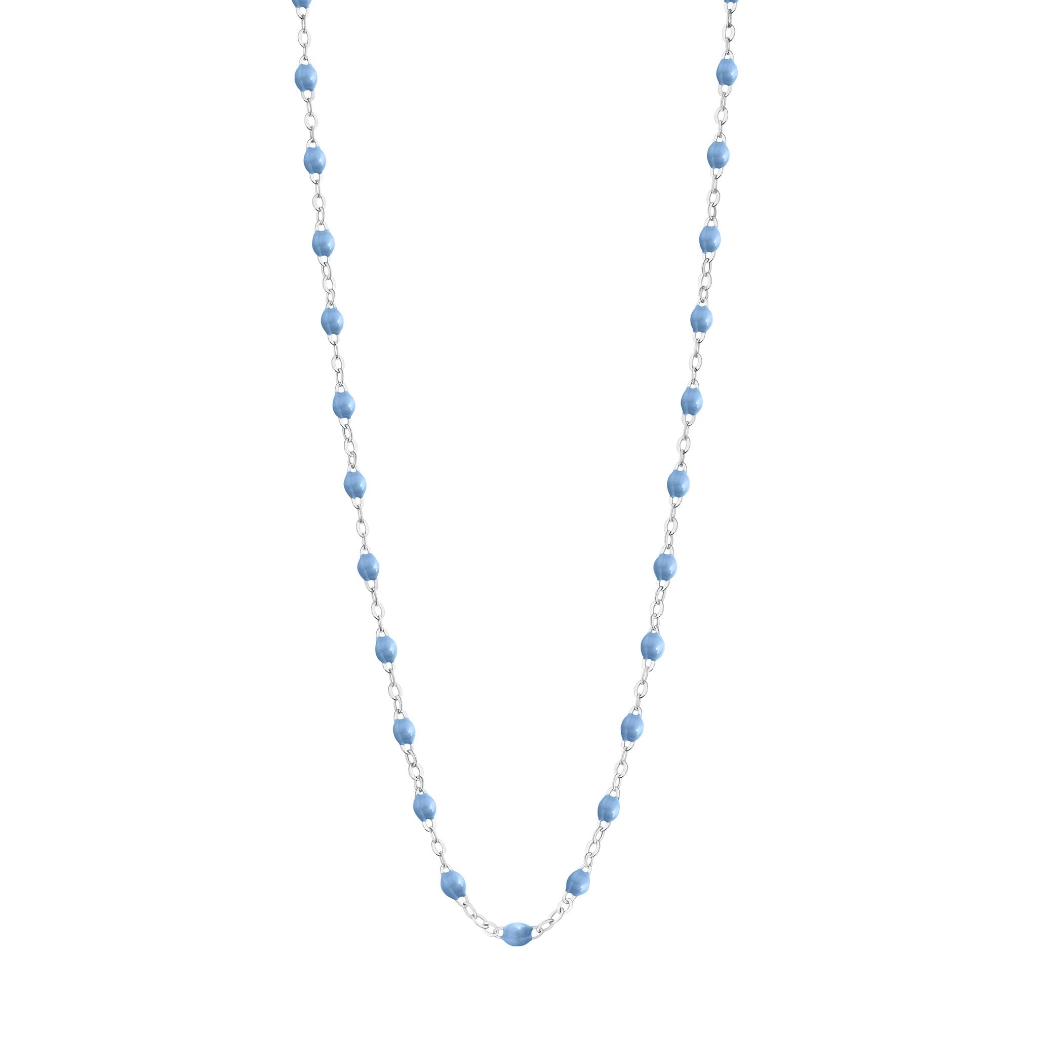 Collier ciel Classique Gigi, or blanc, 42 cm