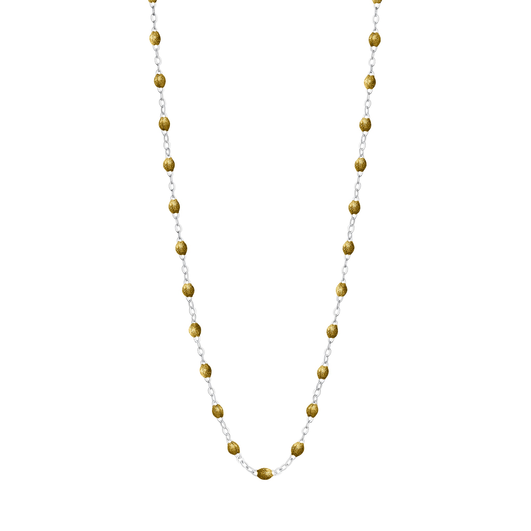 Collier doré Classique Gigi, or blanc, 42 cm