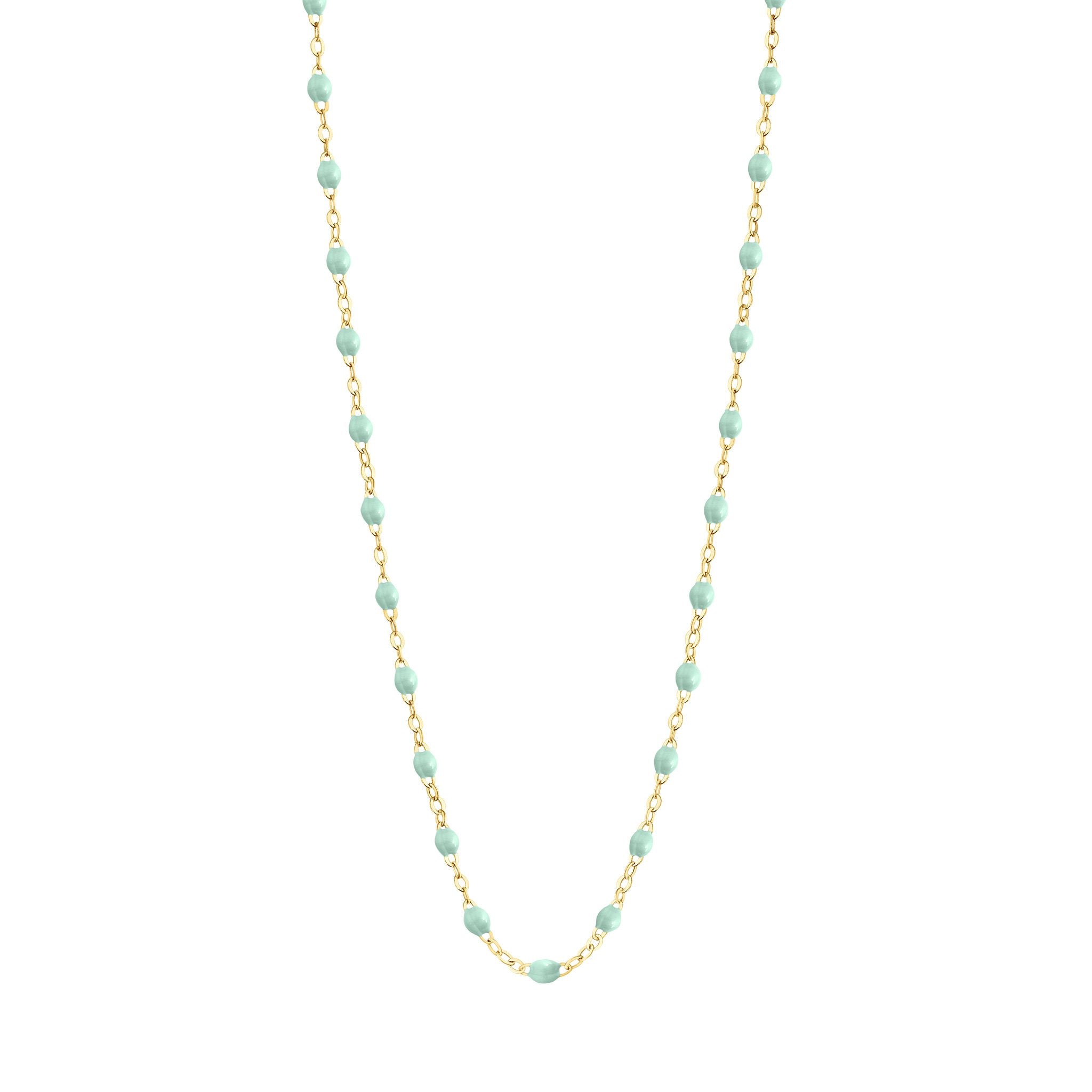 Collier jade Classique Gigi, or jaune, 45 cm