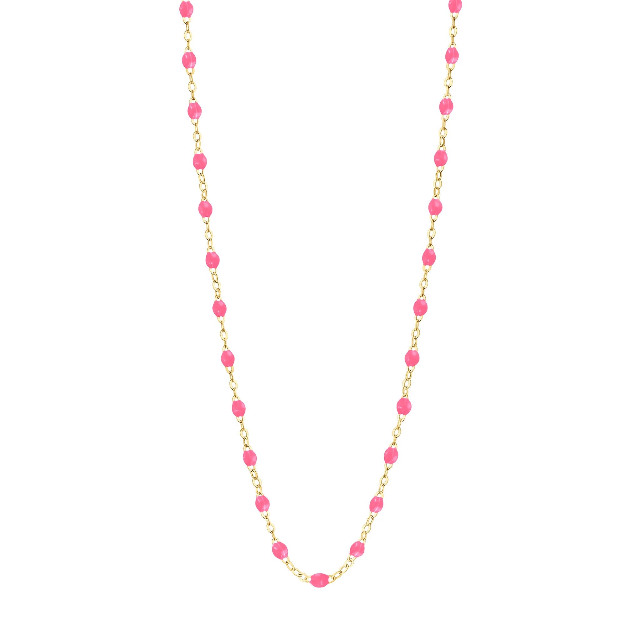 Collier rose fluo Classique Gigi, or jaune, 45 cm classique gigi Référence :  b1gi001j2945xx -1