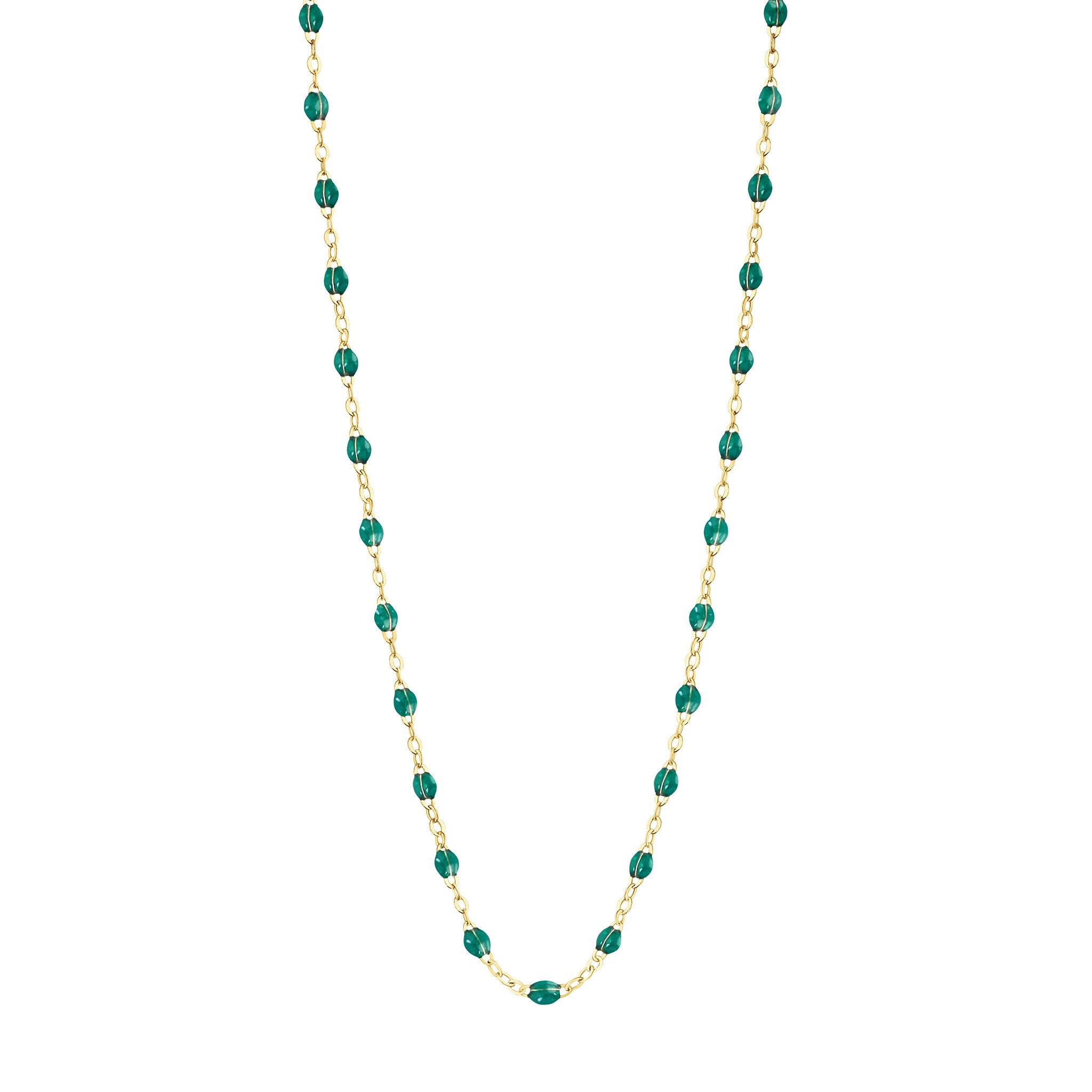 Collier émeraude Classique Gigi, or jaune, 50 cm