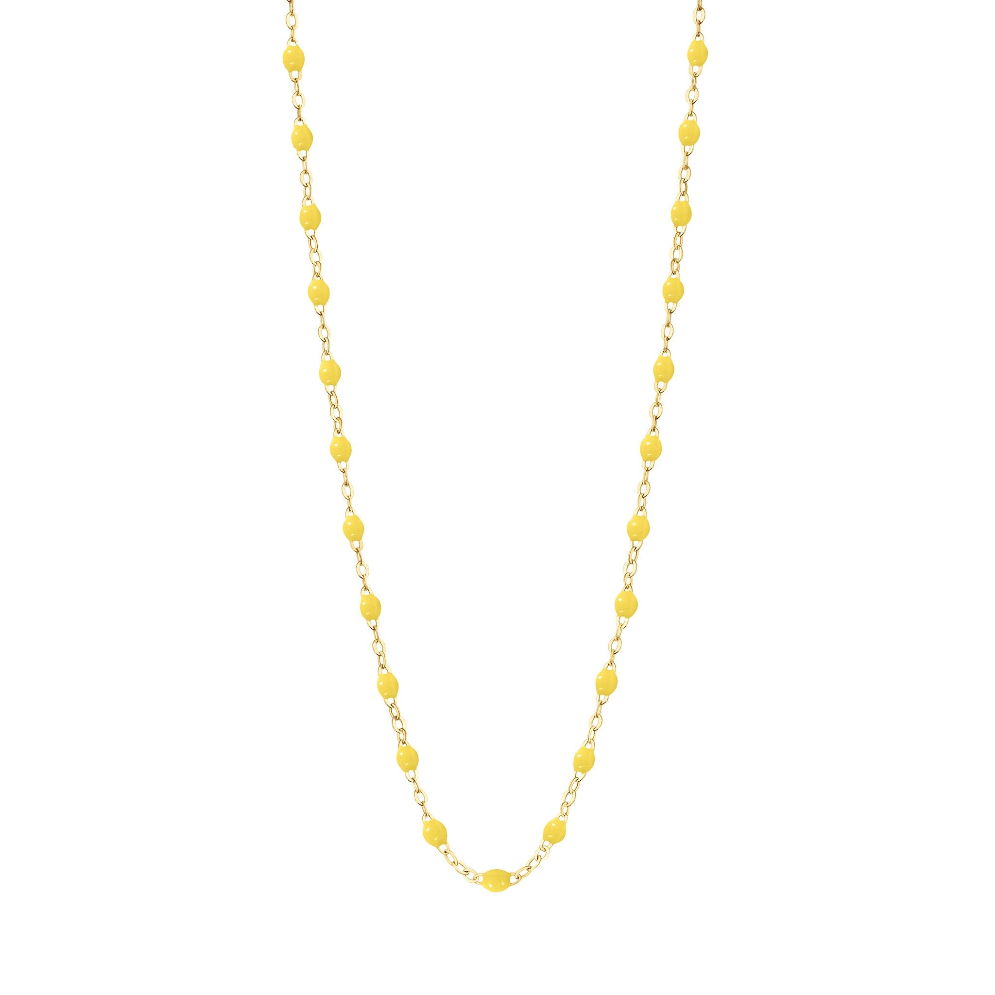 Collier citron Classique Gigi, or jaune, 45 cm