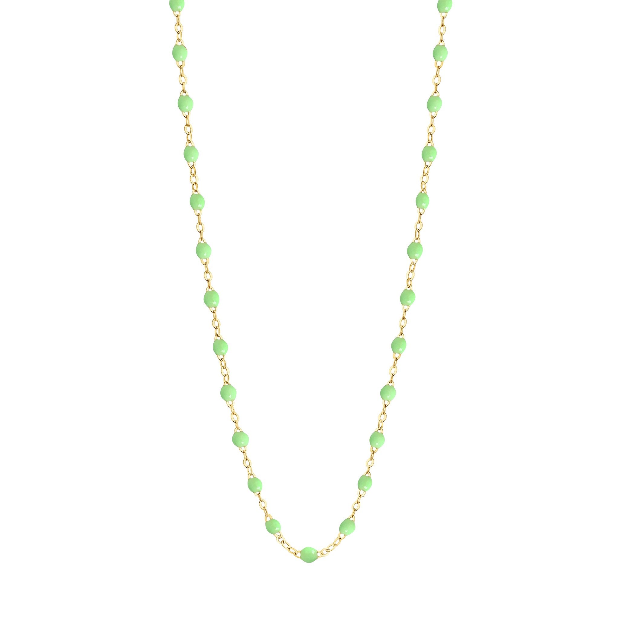 Collier anis Classique Gigi, or jaune, 50 cm