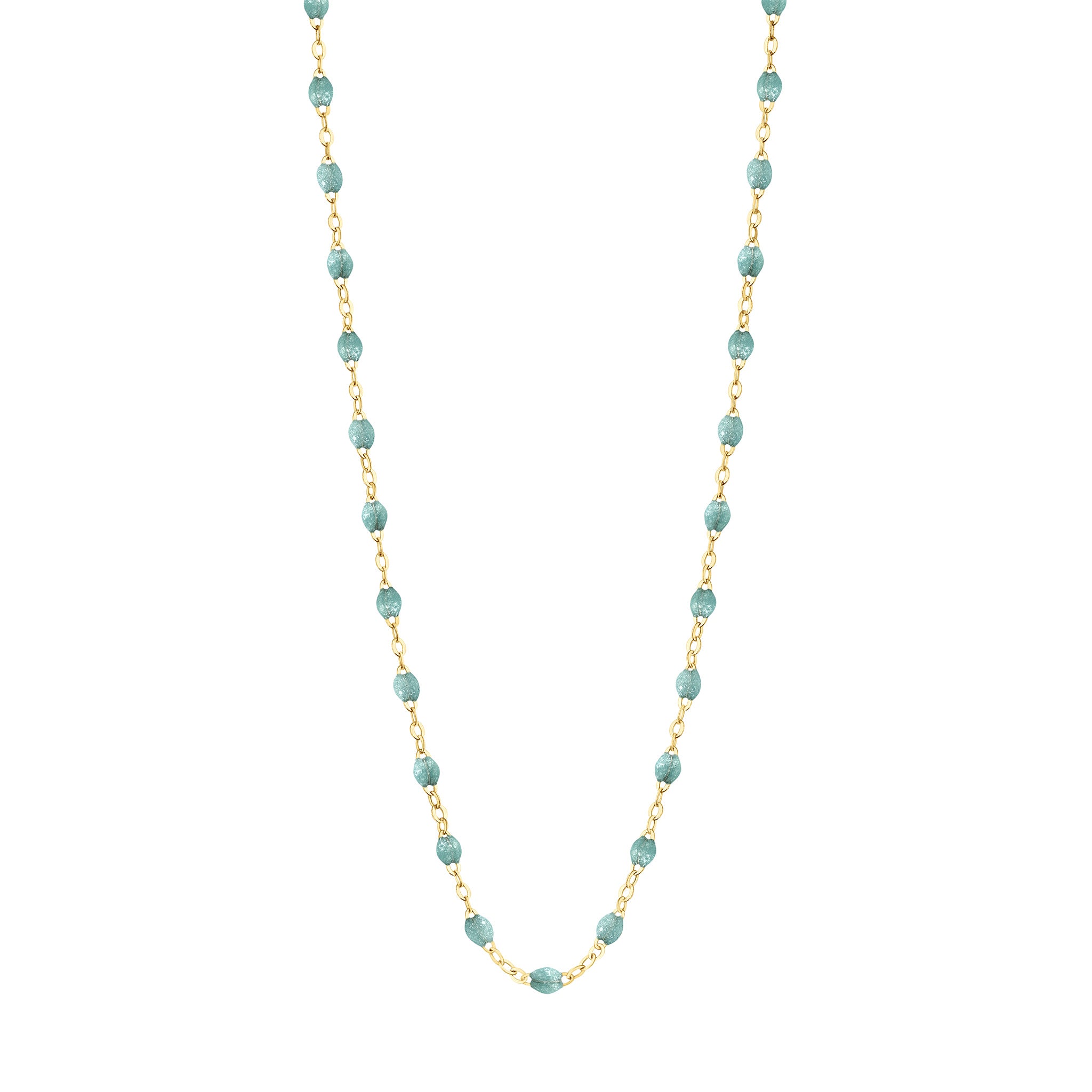 Collier glacier Classique Gigi, or jaune, 45 cm