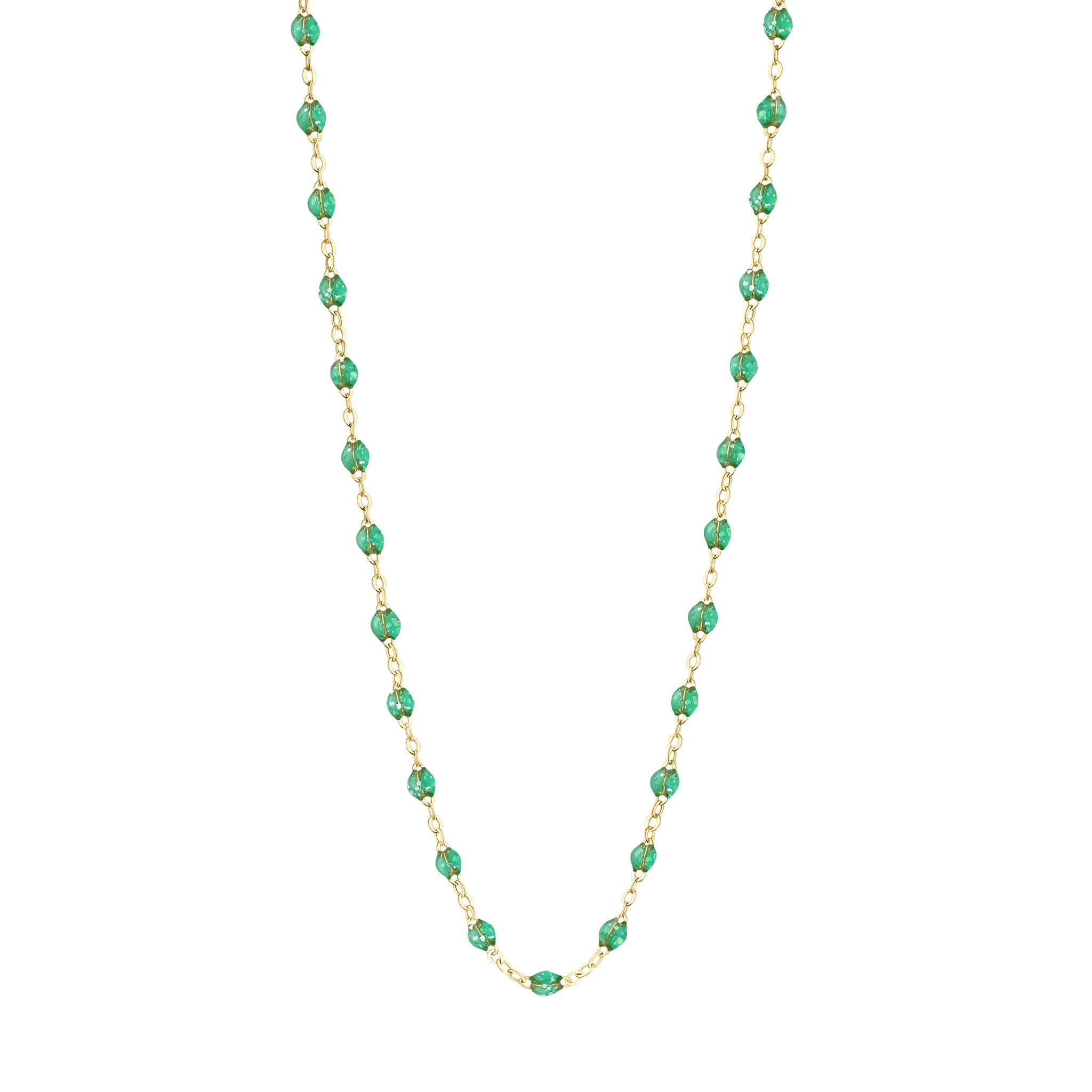 Collier menthe Classique Gigi, or jaune, 42 cm