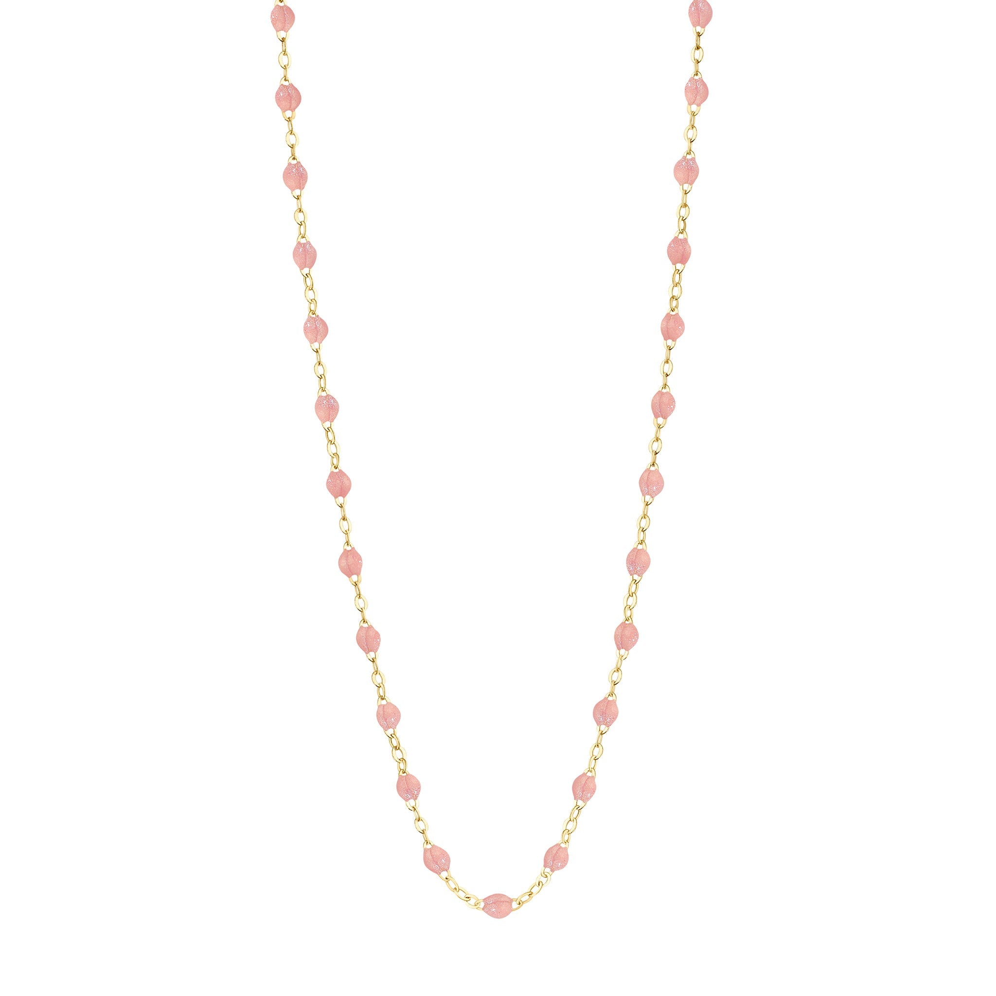 Collier blush Classique Gigi, or jaune, 45 cm