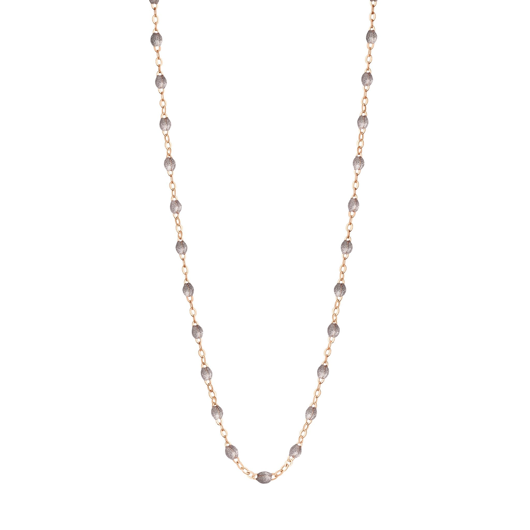 Collier argent Classique Gigi, or rose, 45 cm