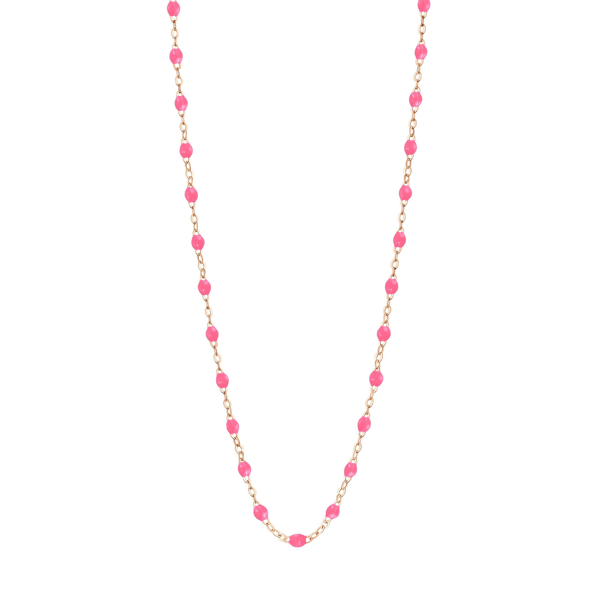 Collier rose fluo Classique Gigi, or rose, 45 cm classique gigi Référence :  b1gi001r2945xx -1