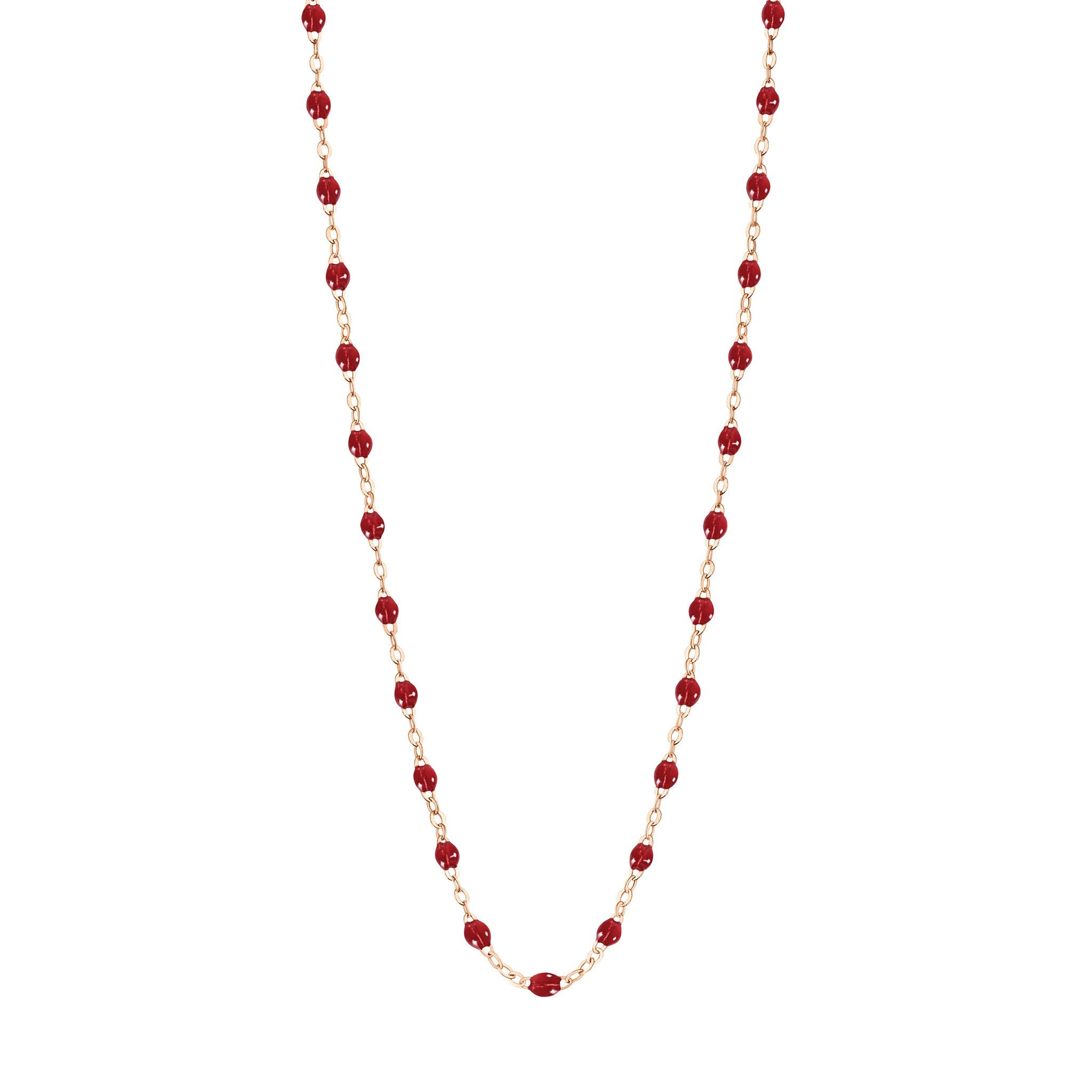 Collier rouge Classique Gigi, or rose, 45 cm classique gigi Référence :  b1gi001r3045xx -1