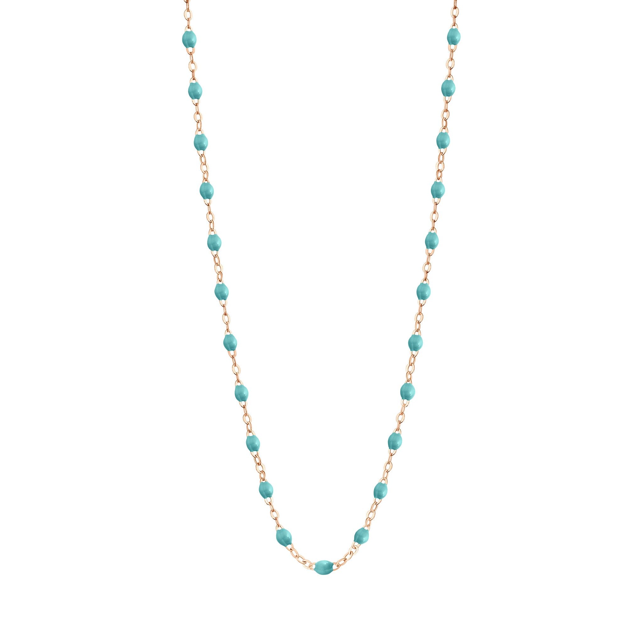 Collier turquoise vert Classique Gigi, or rose, 45 cm classique gigi Référence :  b1gi001r3345xx -1