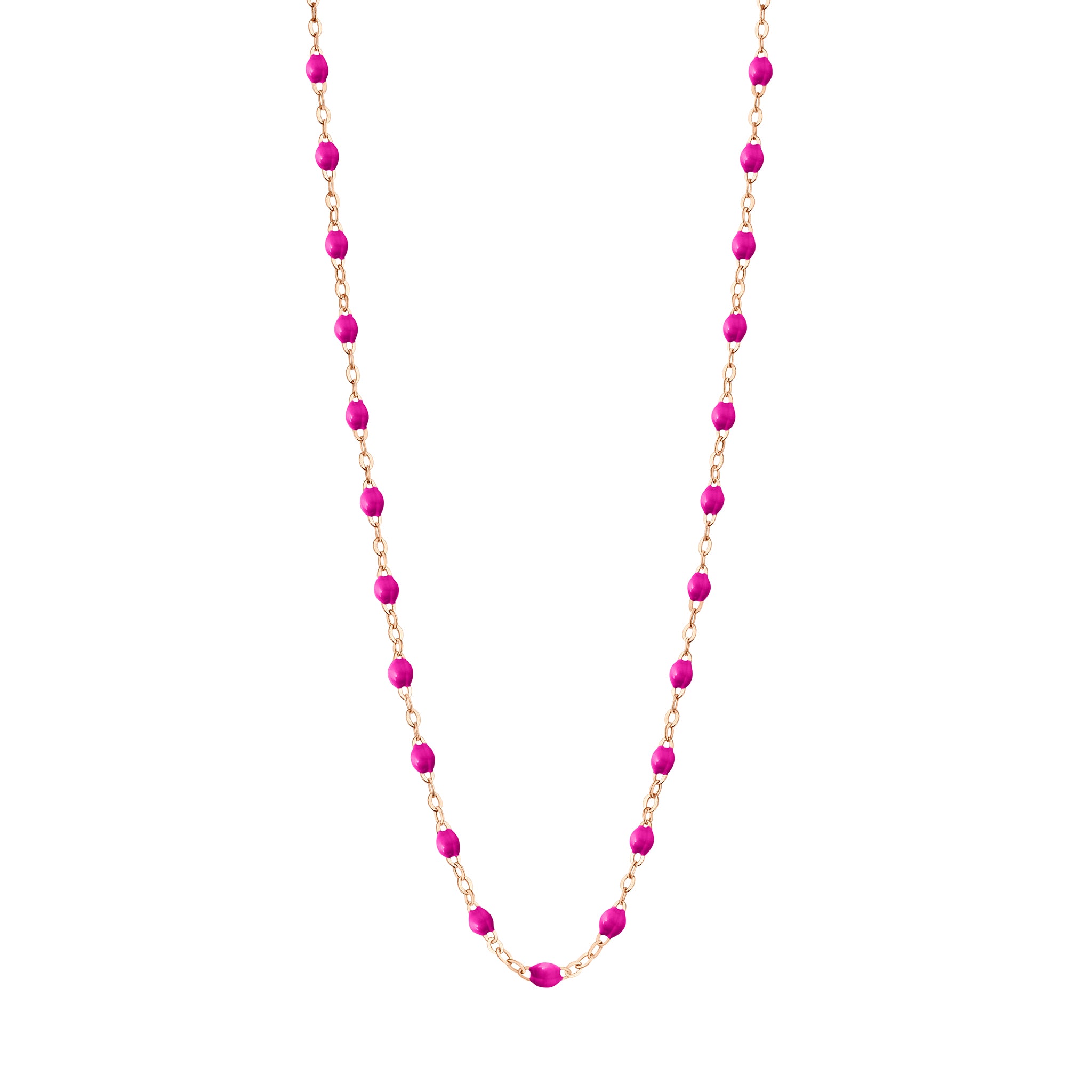 Collier bonbon Classique Gigi, or rose, 45 cm