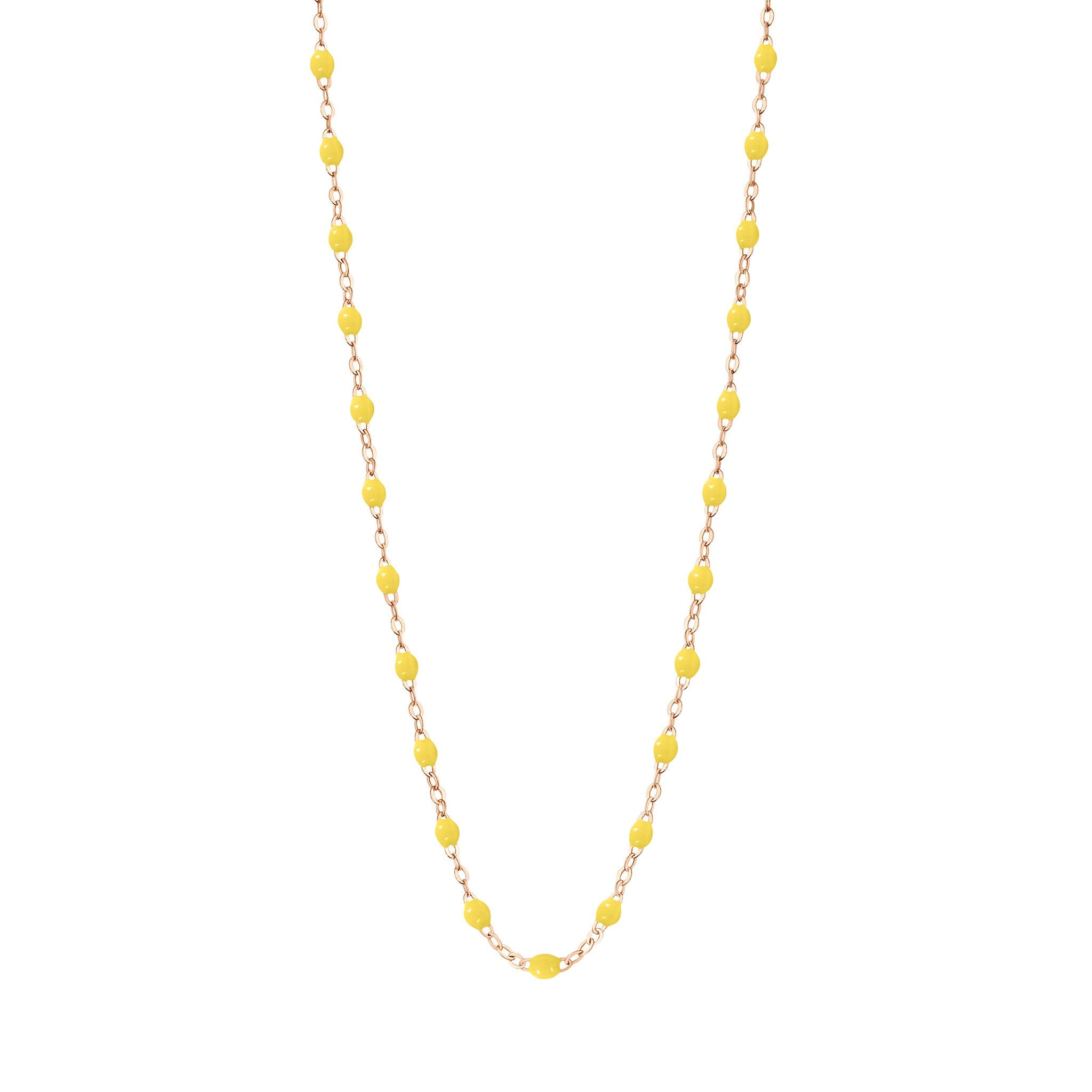 Collier citron Classique Gigi, or rose, 45 cm