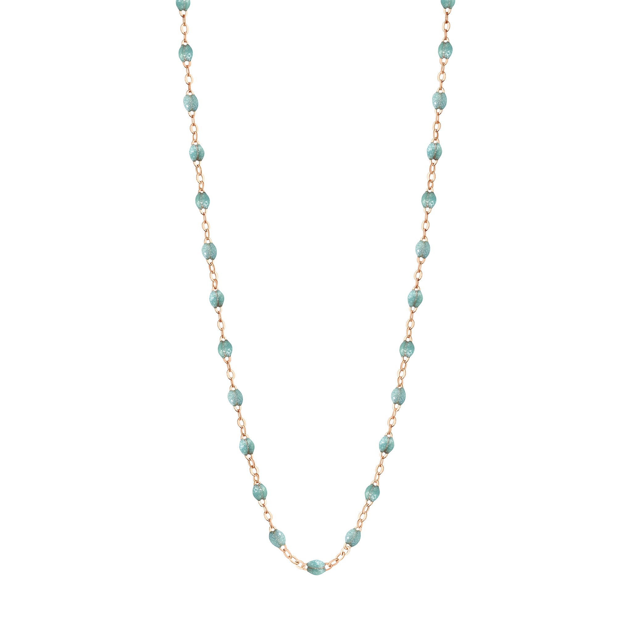 Collier glacier Classique Gigi, or rose, 45 cm