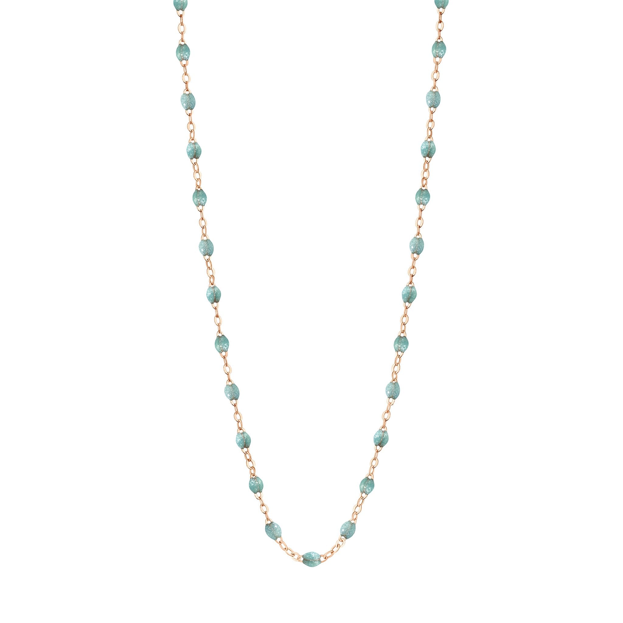 Collier glacier Classique Gigi, or rose, 50 cm