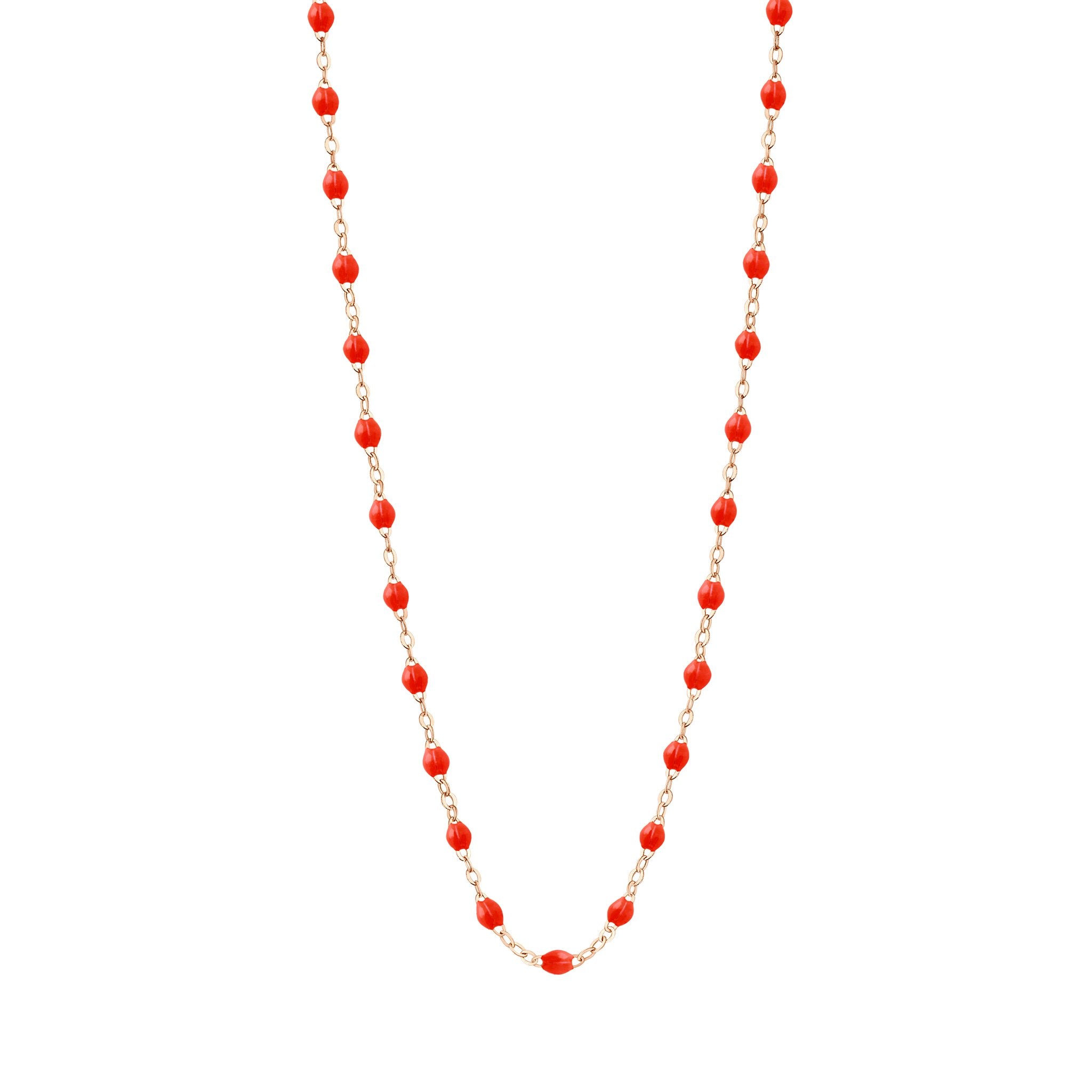 Collier corail Classique Gigi, or rose, 45 cm classique gigi Référence :  b1gi001r5845xx -1