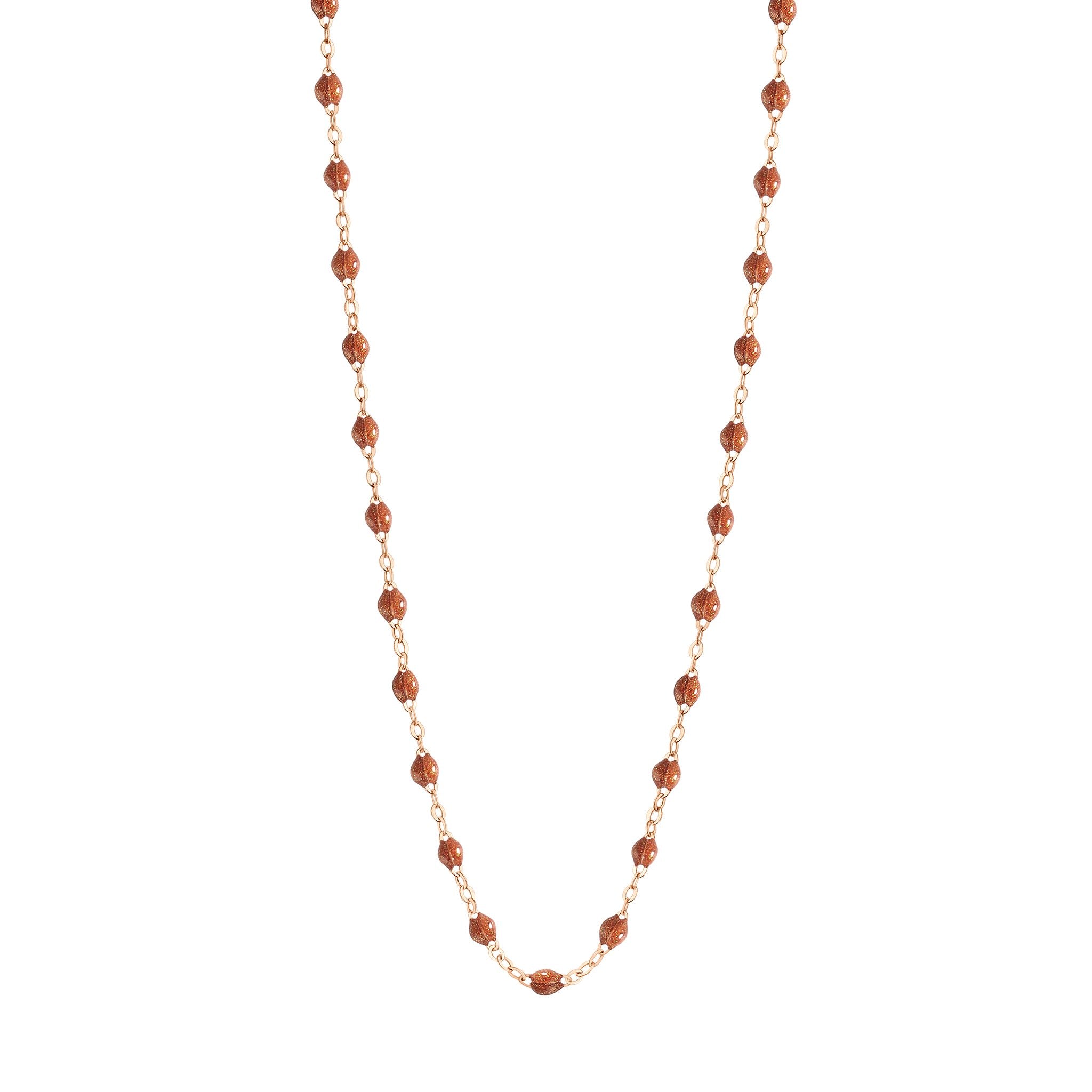 Collier fauve Classique Gigi, or rose, 45 cm