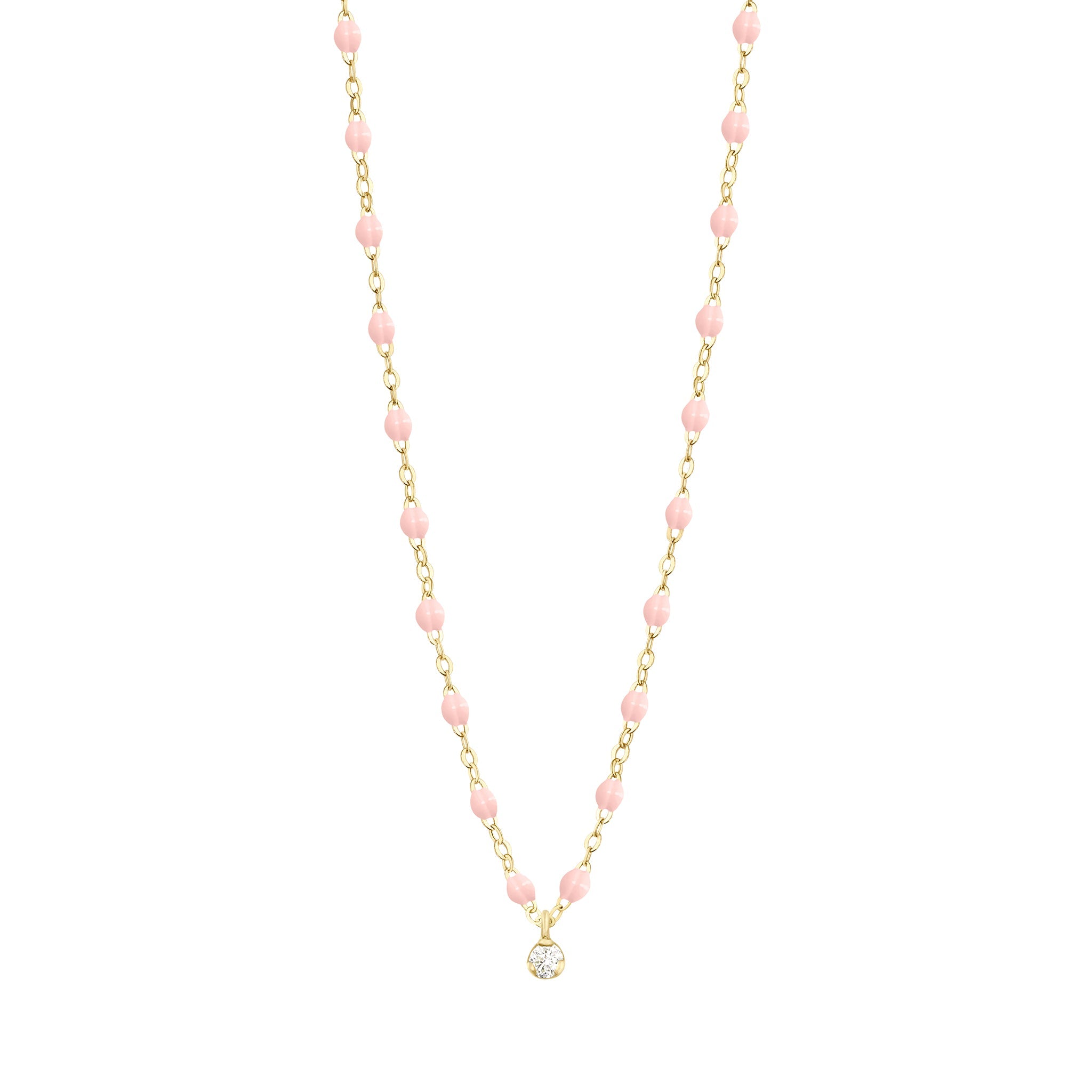 Collier rose bébé Gigi Suprême, or jaune, 1 diamant, 42 cm gigi suprême Référence :  b1gs001j2842di -1