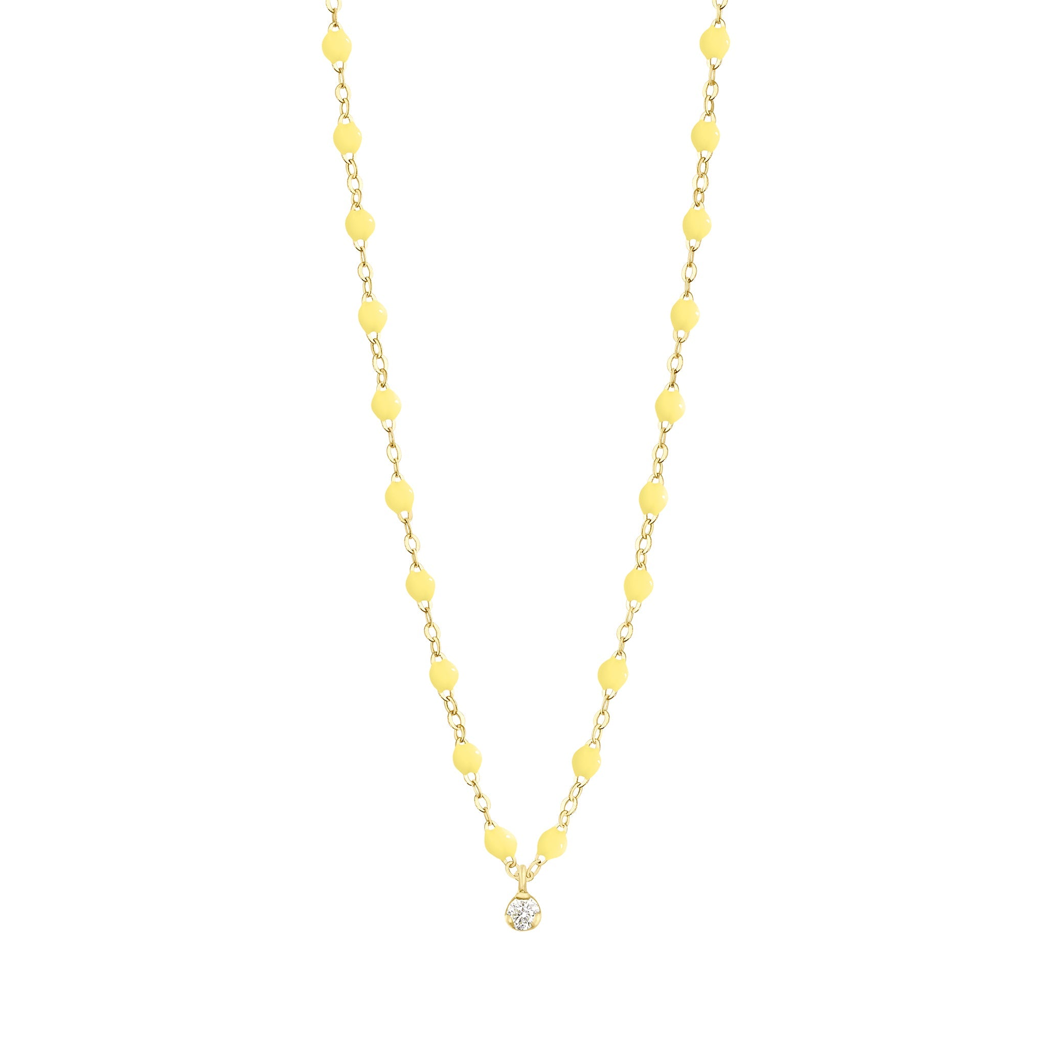 Collier mimosa Gigi Suprême, or jaune, 1 diamant, 42 cm gigi suprême Référence :  b1gs001j6442di -1