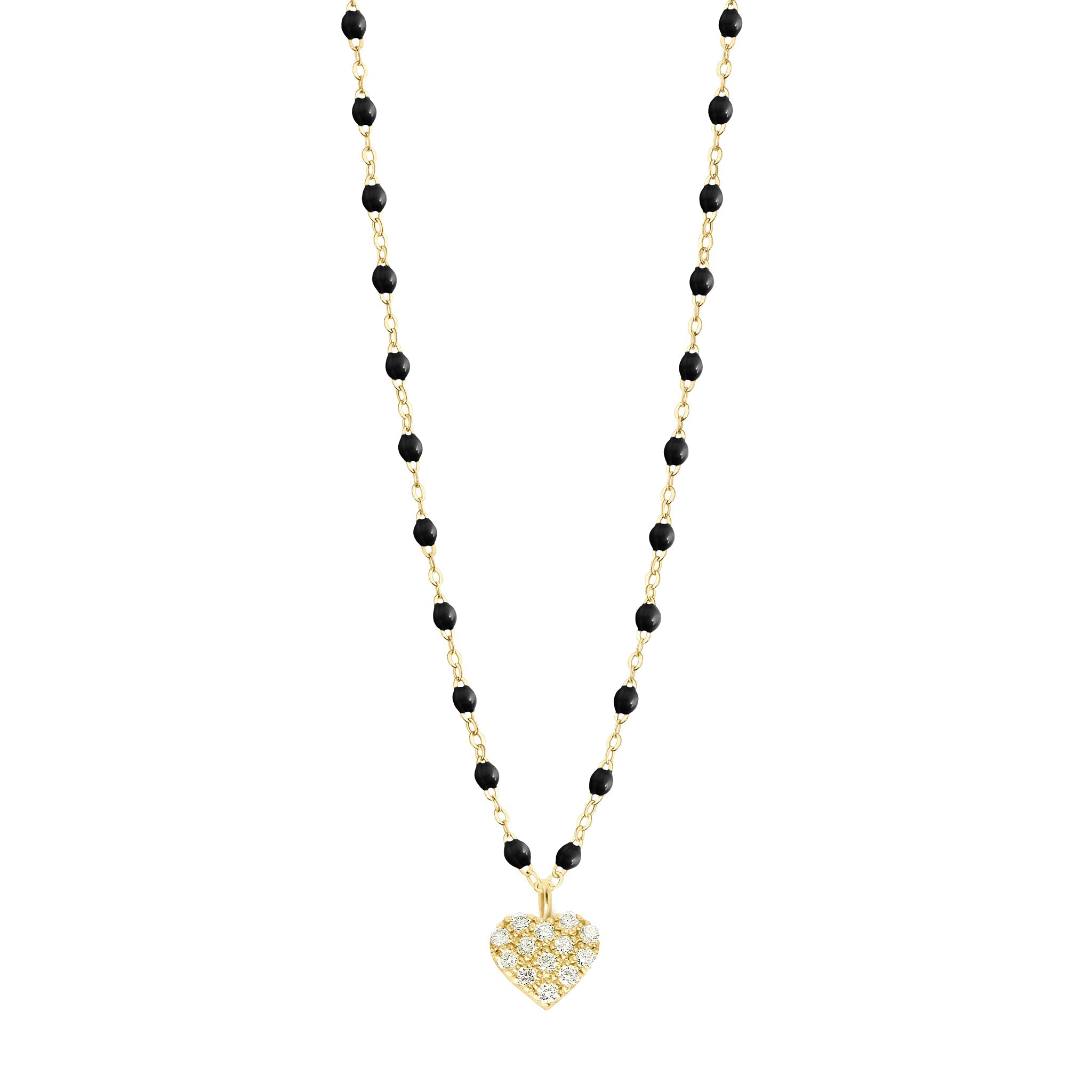 Collier noir In Love, diamants, or jaune, 42 cm in love Référence :  b1il001j2042di -1