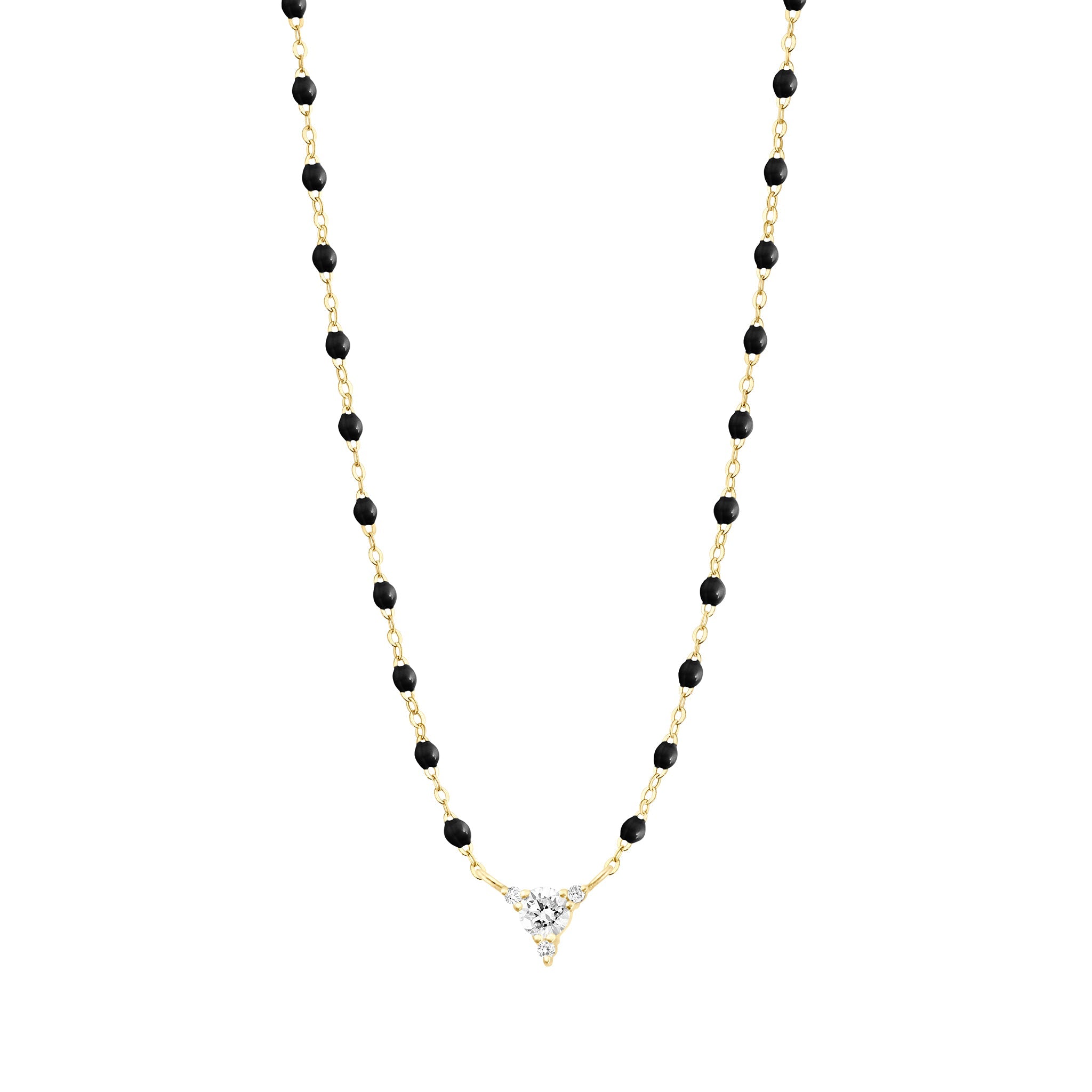 Collier noir Kosmos, diamants, or jaune, 42 cm kosmos Référence :  b1ks023j2042di -1