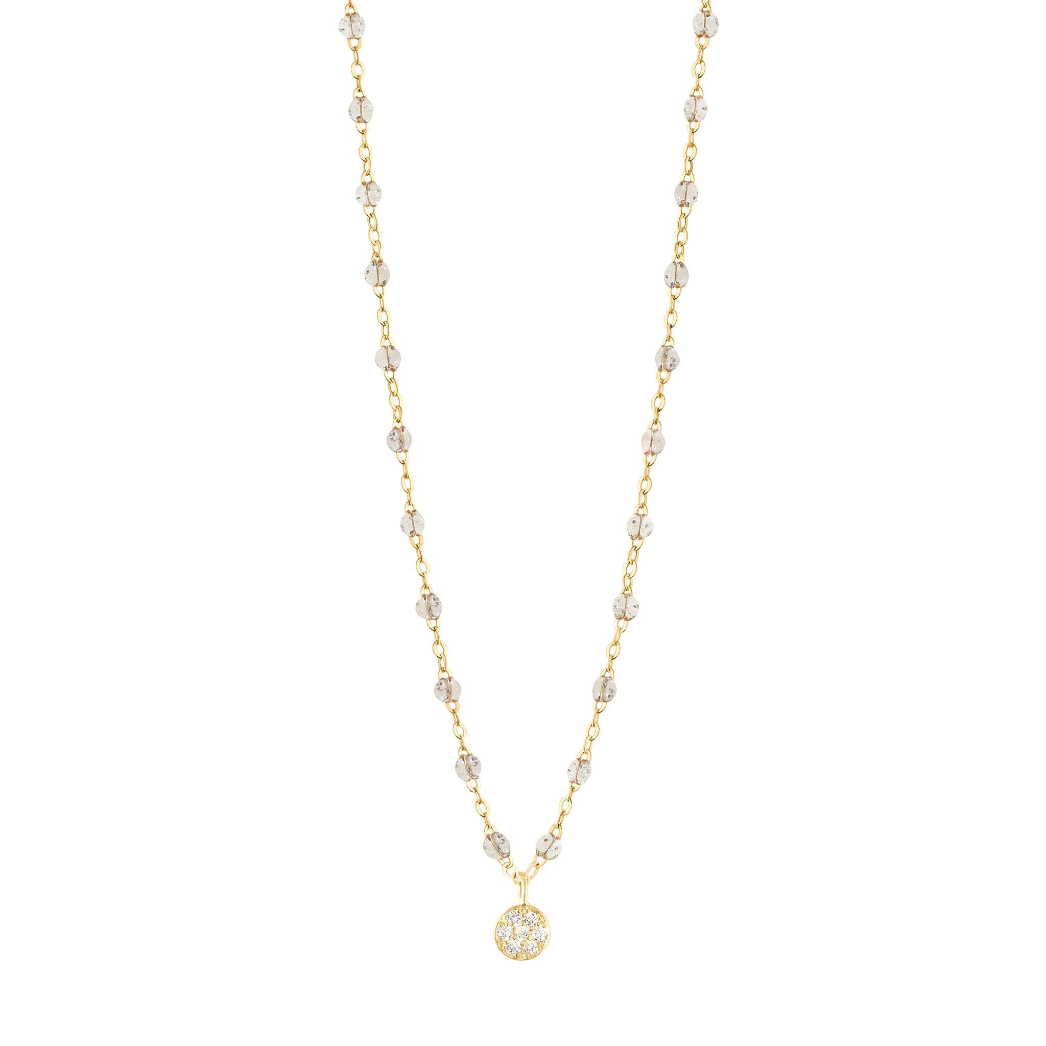 Collier sparkle Puce, diamants, or jaune, 42 cm pirate Référence :  b1pu002j4942di -1