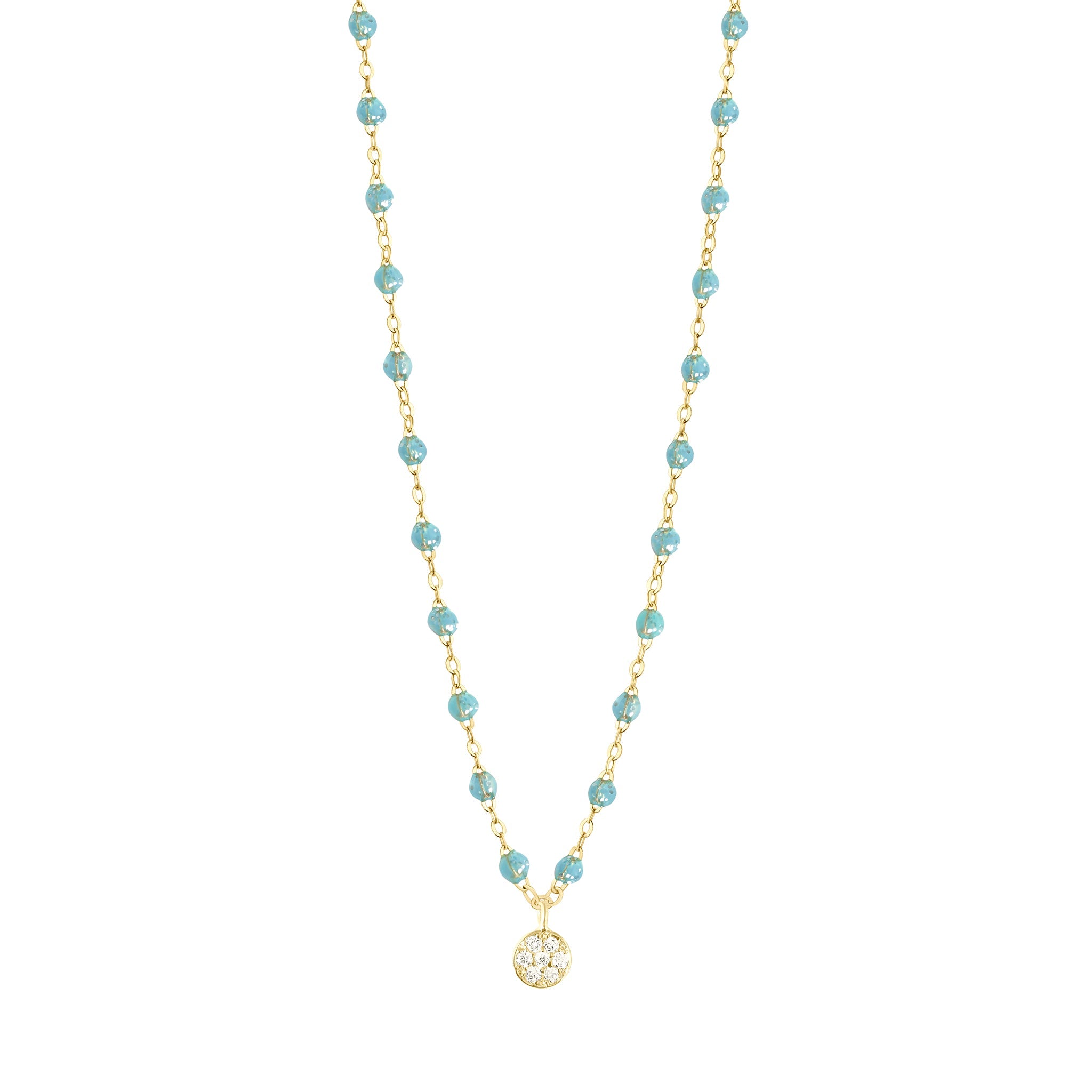 Collier aqua Puce, diamants, or jaune, 42 cm pirate Référence :  b1pu002j6242di -1