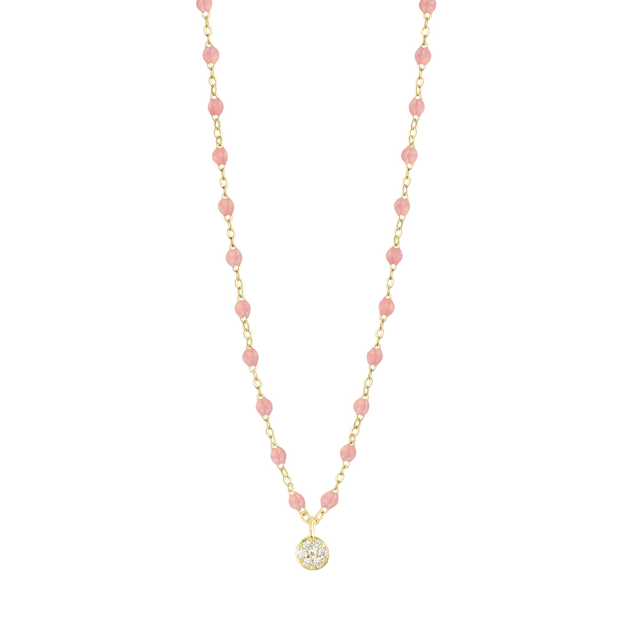 Collier blush Puce, diamants, or jaune, 42 cm pirate Référence :  b1pu002j6342di -1