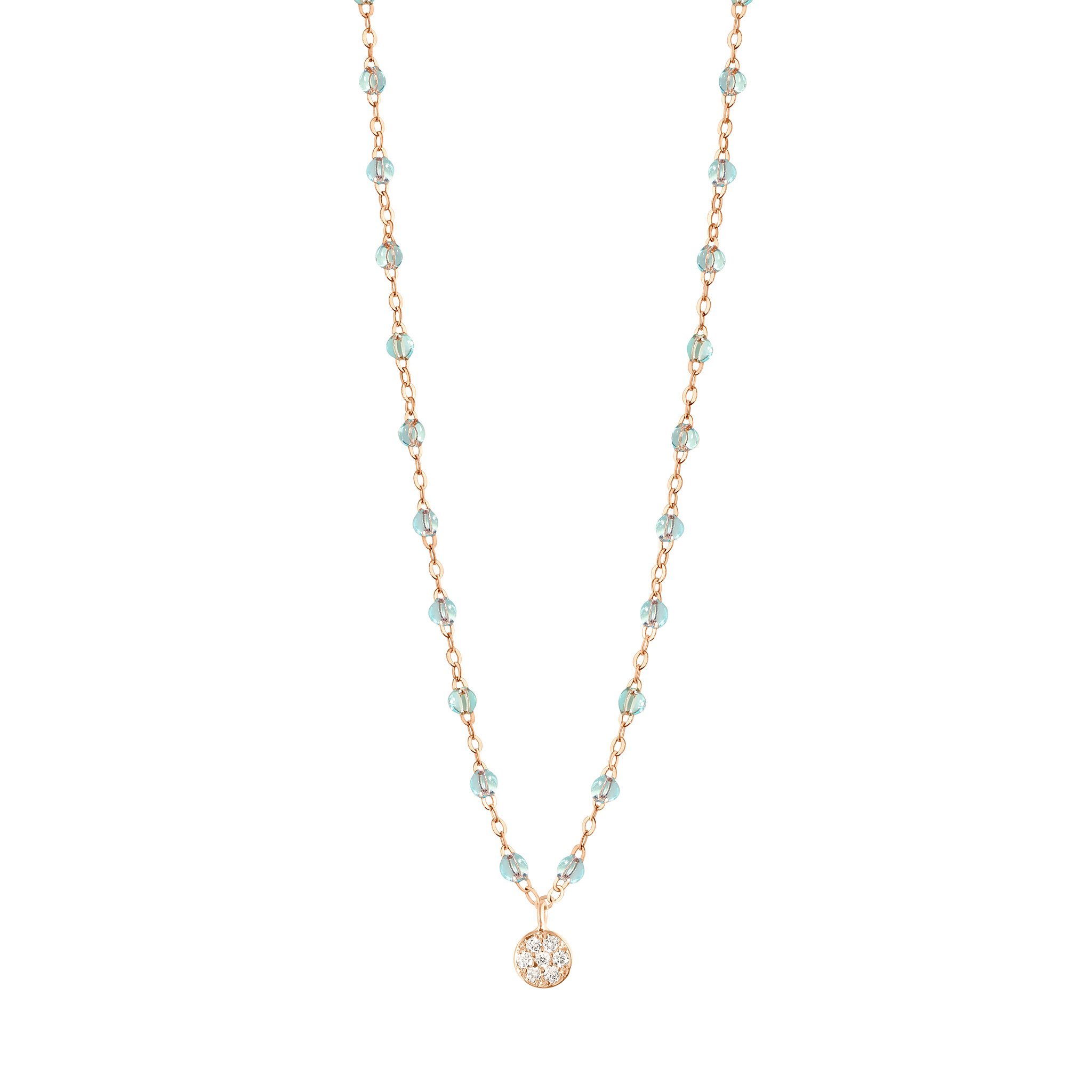 Collier Ice Puce diamants, or rose, 42 cm