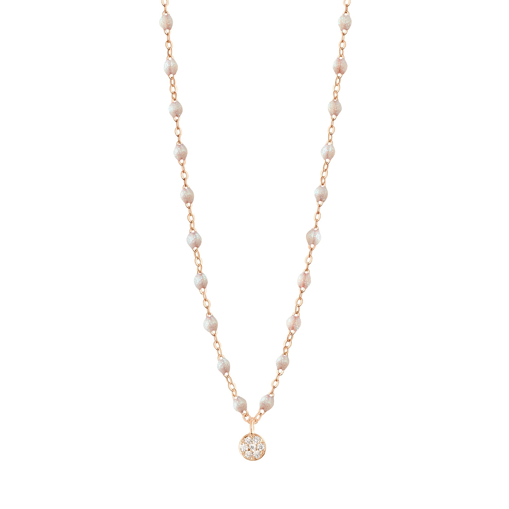 Collier opale Puce, diamants, or rose, 42 cm pirate Référence :  b1pu002r6142di -1