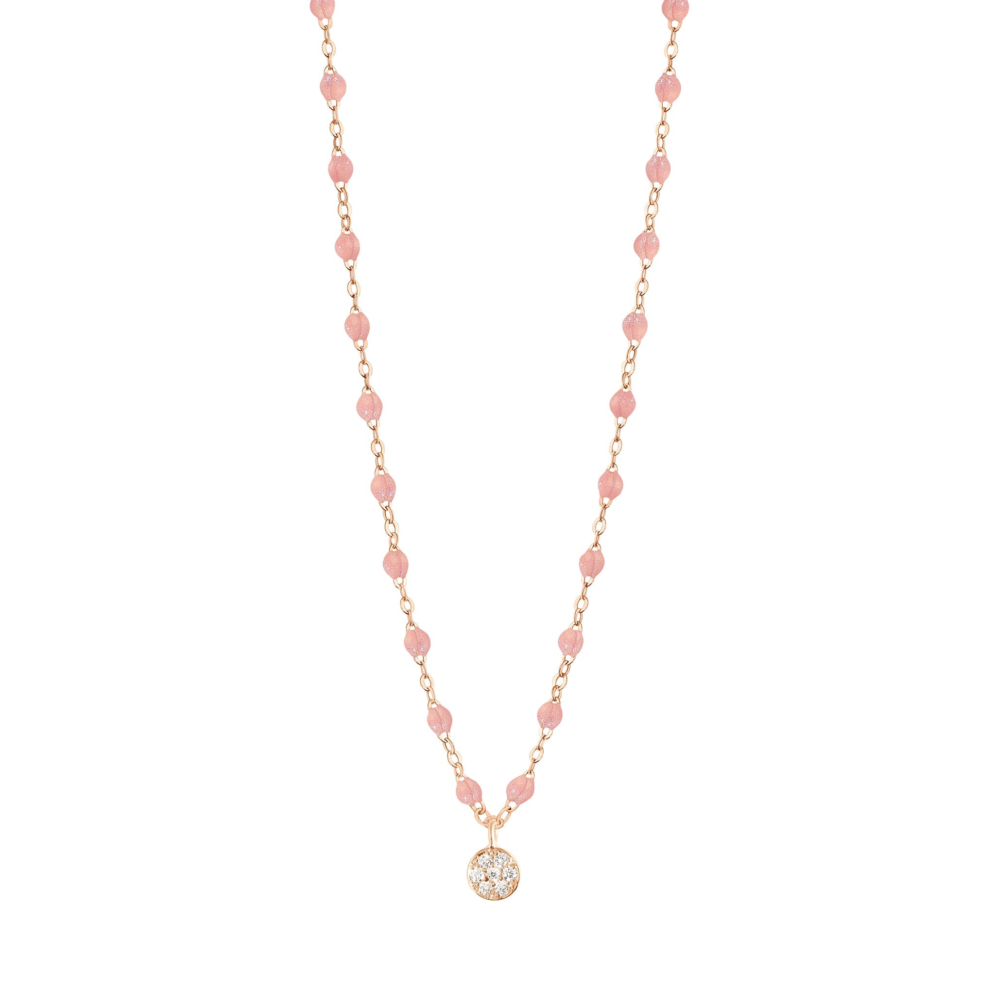 Collier blush Puce, diamants, or rose, 42 cm pirate Référence :  b1pu002r6342di -1