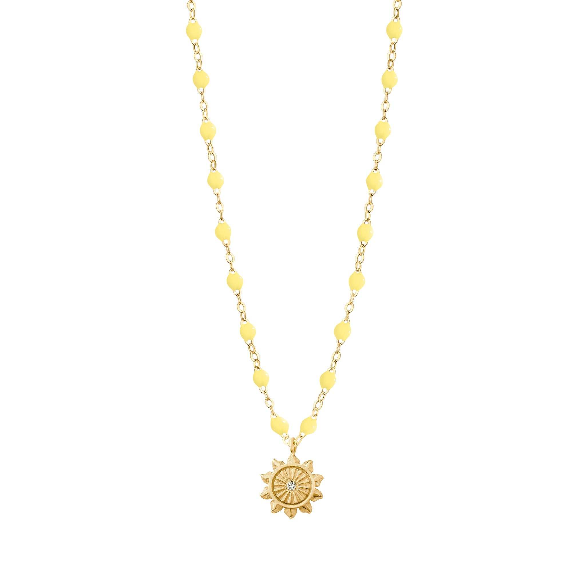 Collier mimosa Lucky Sun, diamant, or jaune, 42 cm pirate Référence :  b1sc001j6442di -1