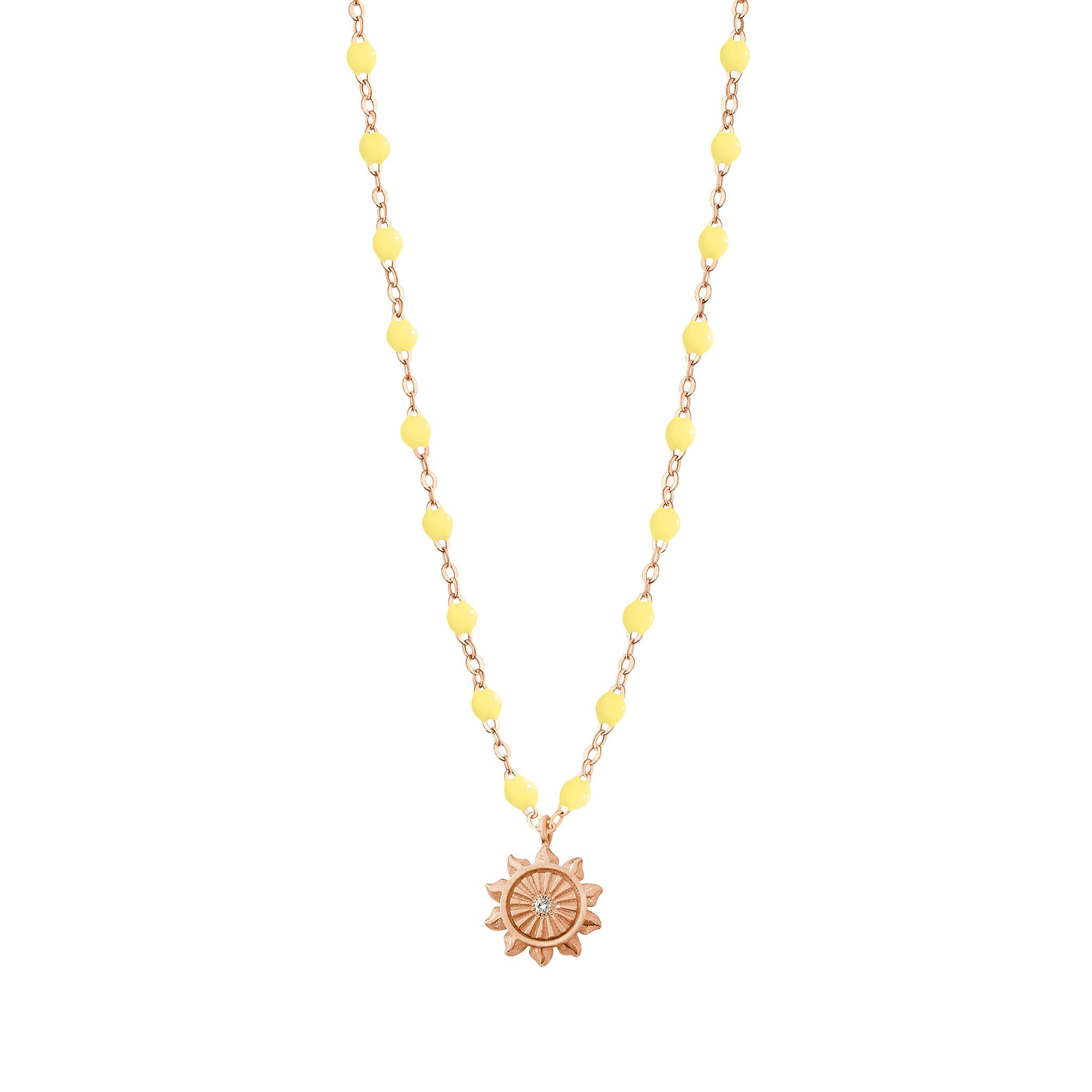 Collier mimosa Lucky Sun, diamant, or rose, 42 cm pirate Référence :  b1sc001r6442di -1