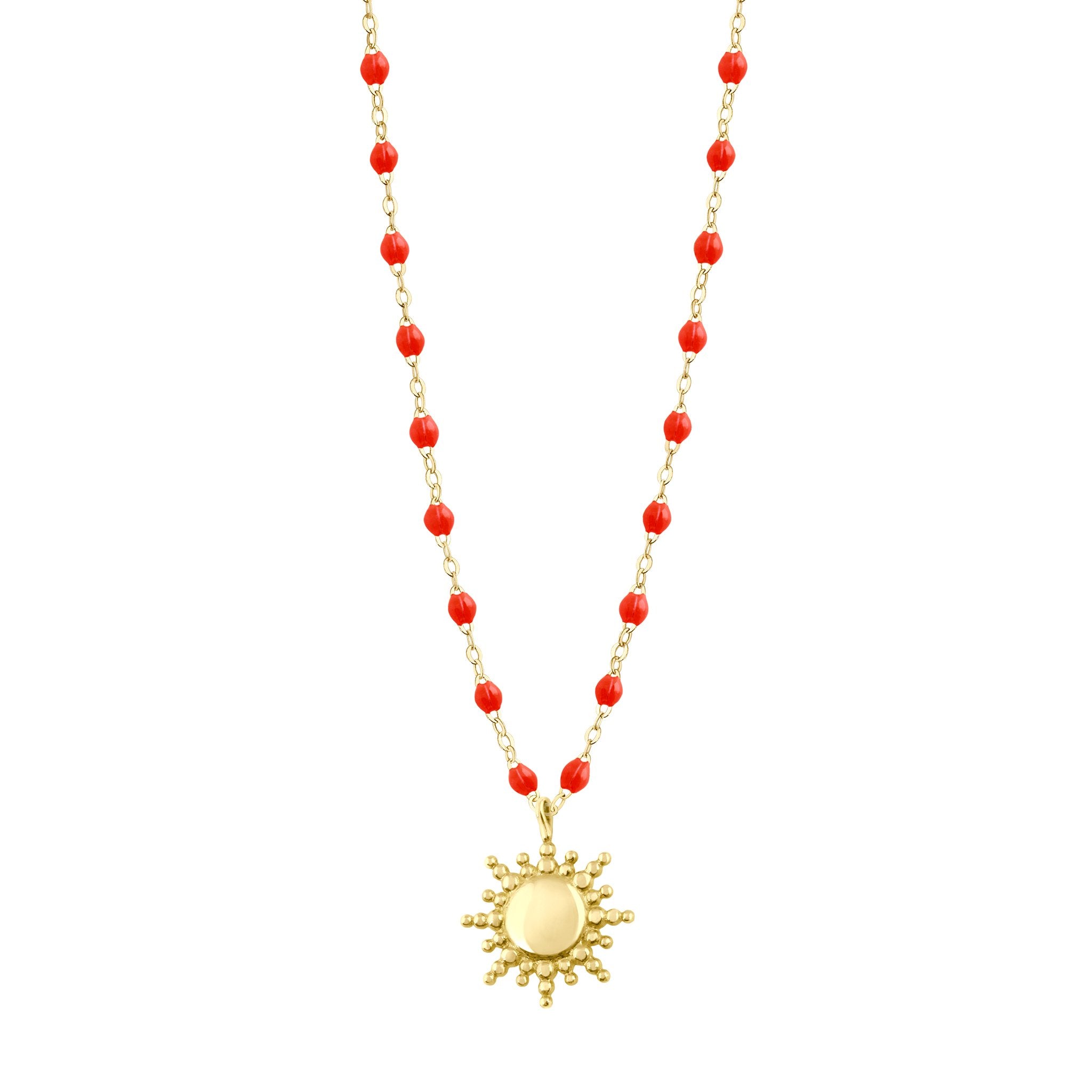 Collier Soleil corail, or jaune, 42 cm pirate Référence :  b1so003j5842xx -1