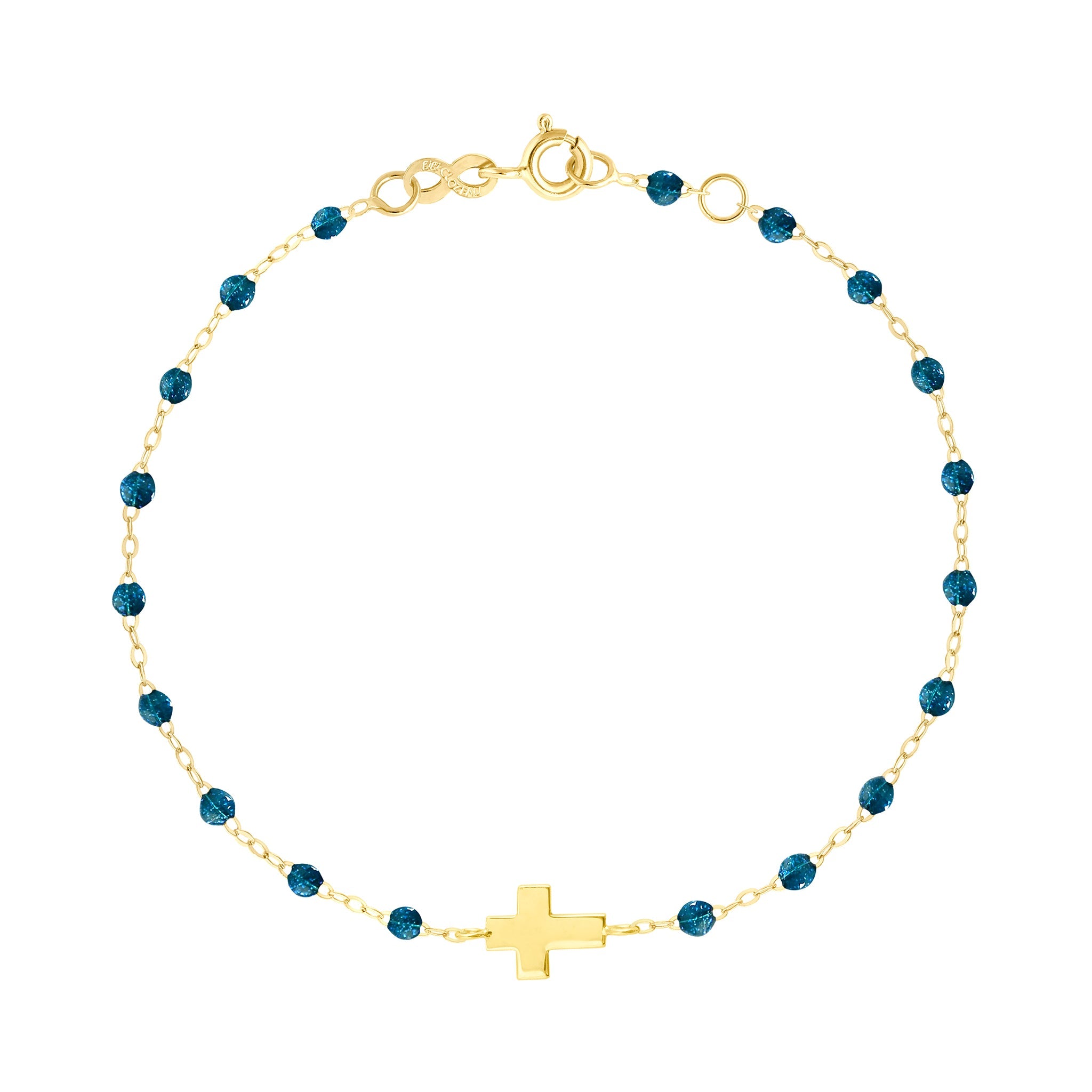 Bracelet jungle Croix , or jaune, 17 cm madone Référence :  b3co001j6517xx -1