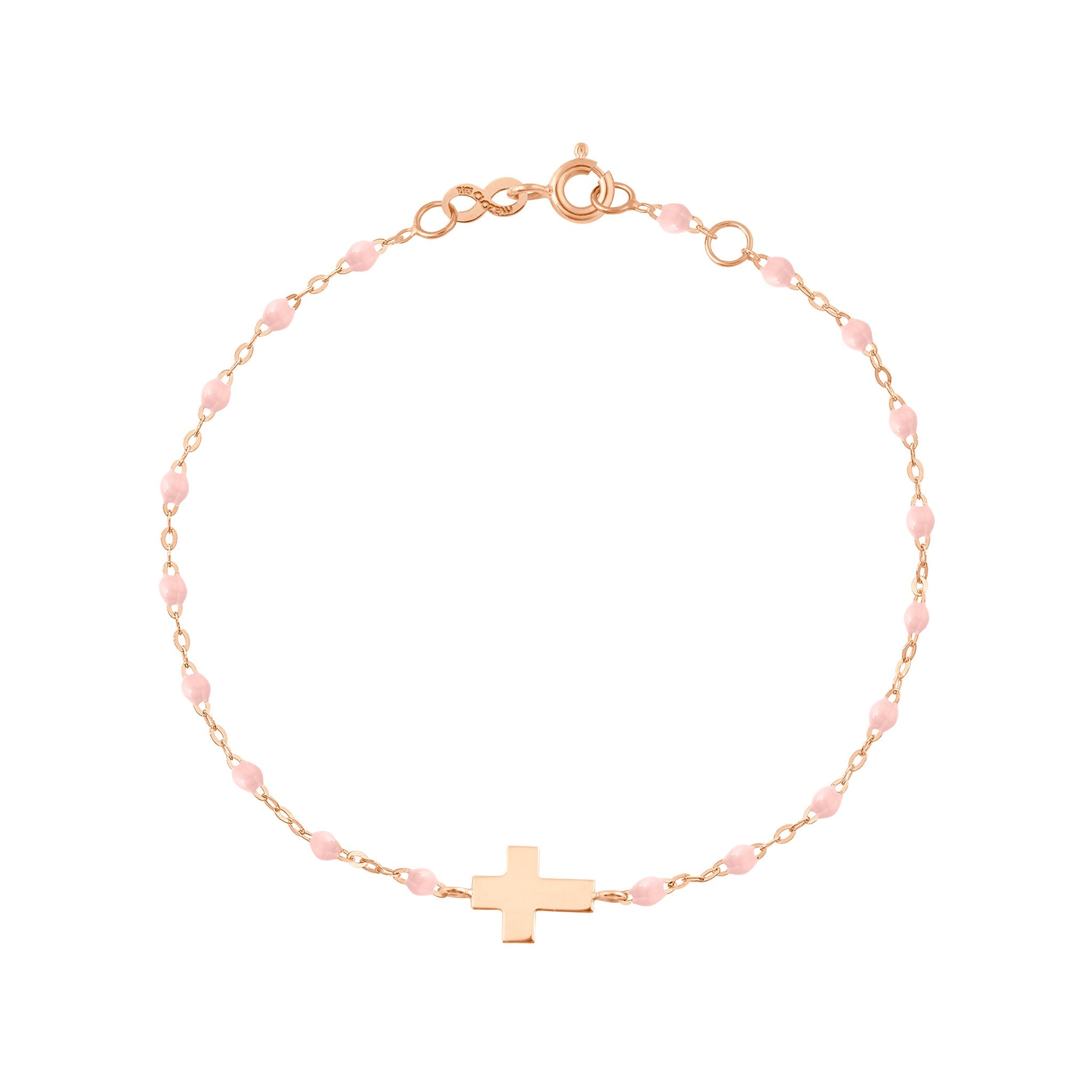 Bracelet bébé rose bébé Croix, or rose, 13 cm