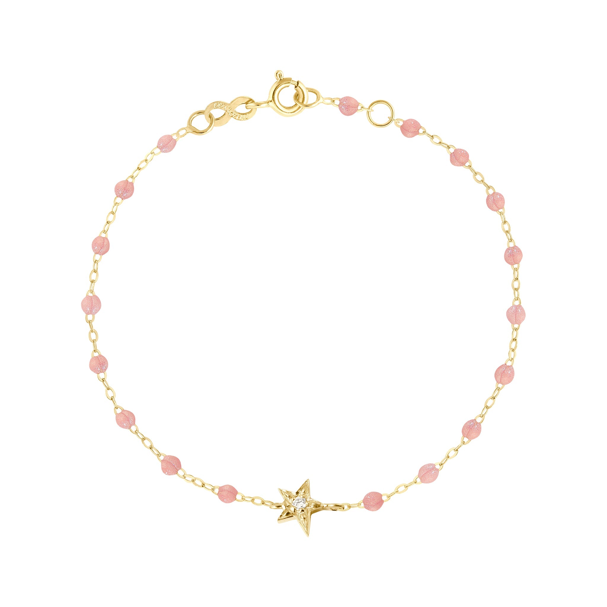 Bracelet blush Etoile diamant, or jaune, 17 cm pirate Référence :  b3et006j6317di -1